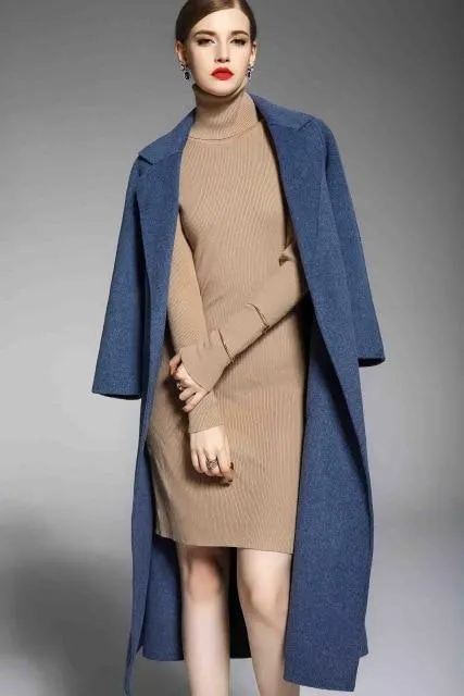 100% Wool Coat for Elegant Women