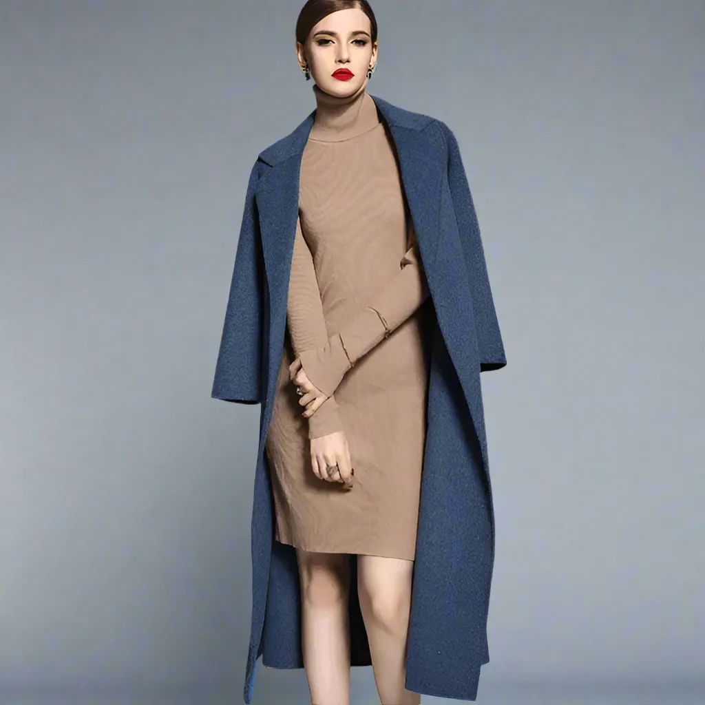 100% Wool Coat for Elegant Women