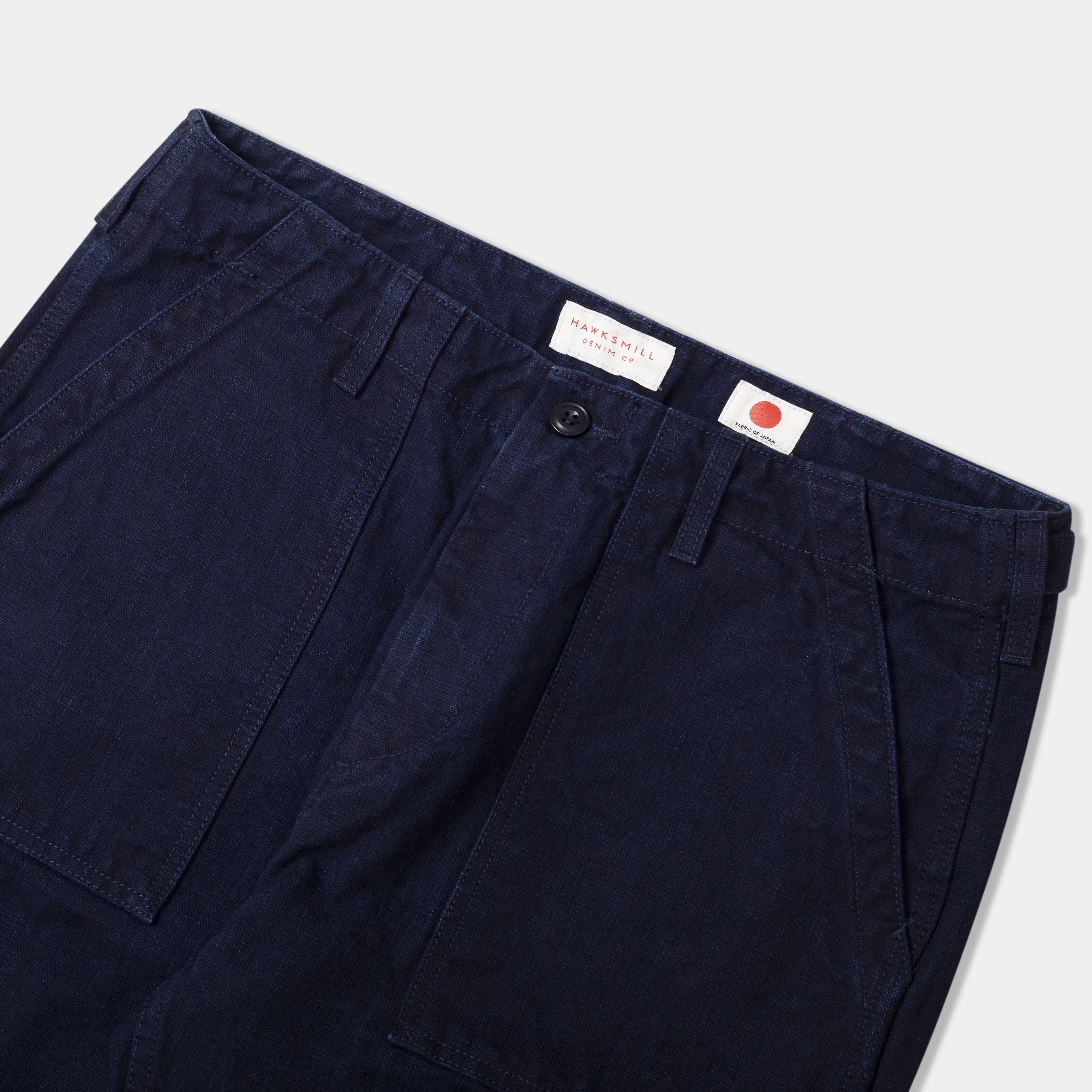 14.5oz Japanese Heavy Slub Cotton Canvas Utility Pants Navy (Indigo)