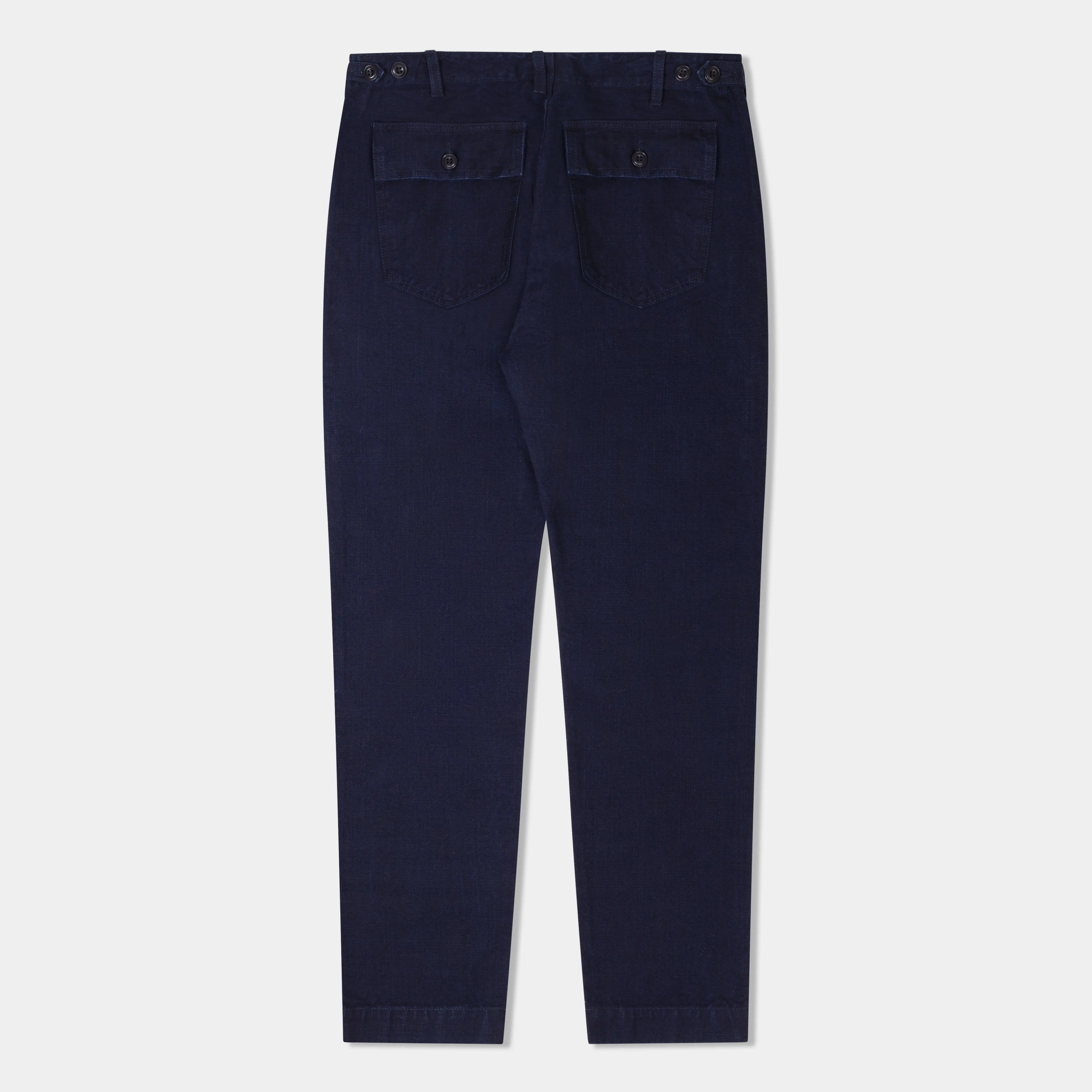 14.5oz Japanese Heavy Slub Cotton Canvas Utility Pants Navy (Indigo)