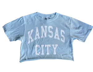 1KC | KC VINTAGE CROP TOP T-SHIRT - CHAMBRAY