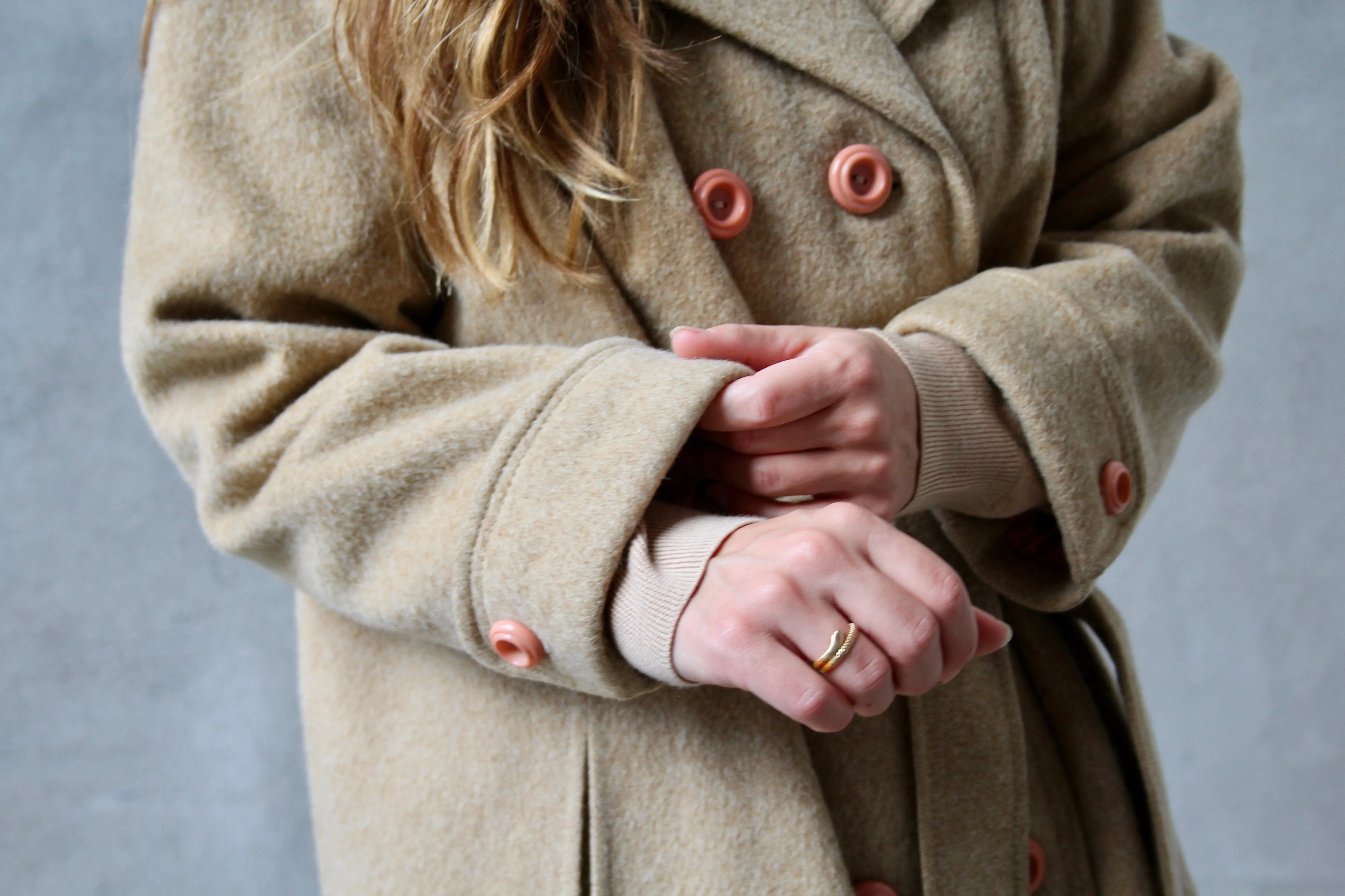 60s/70s Belted Camel Coat S/M