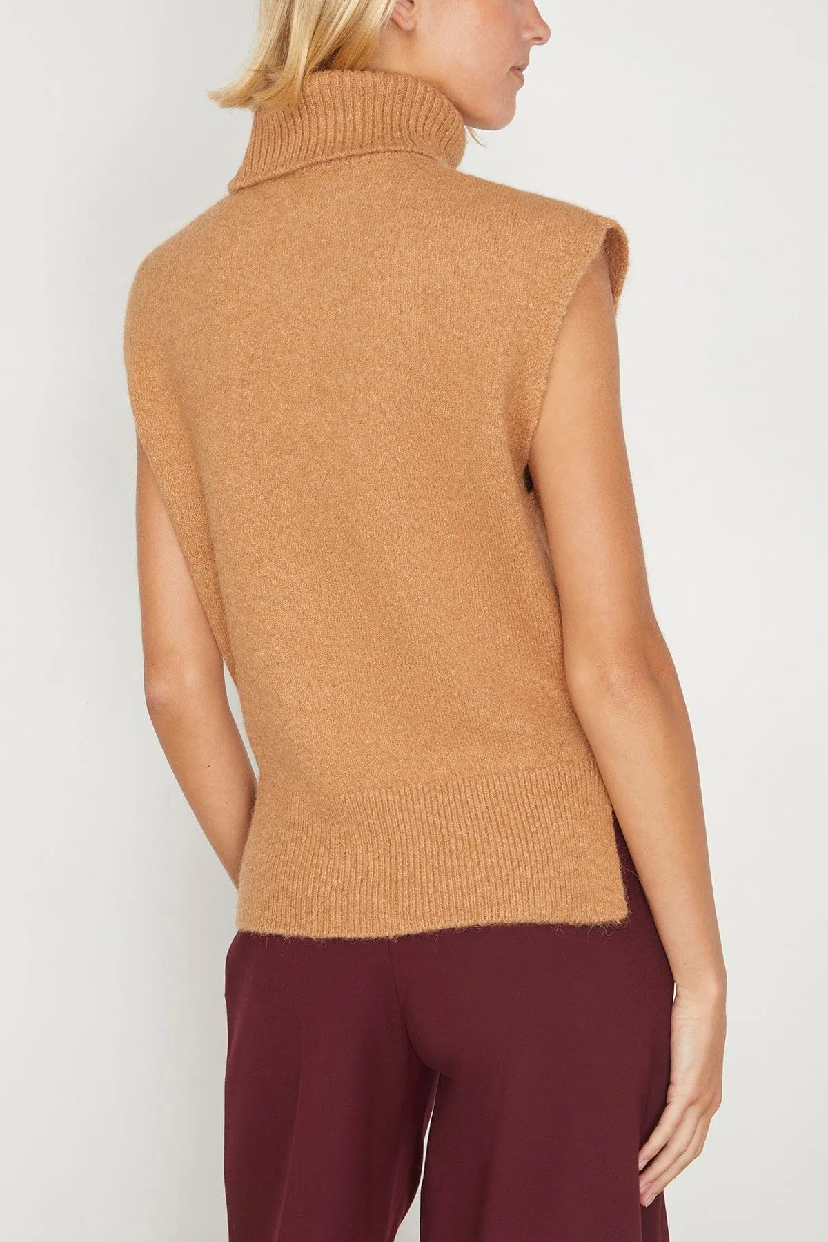 Aaron Knit Top in Camel