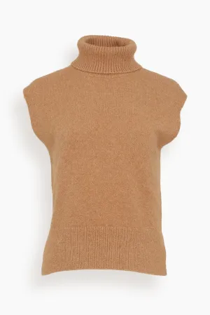 Aaron Knit Top in Camel