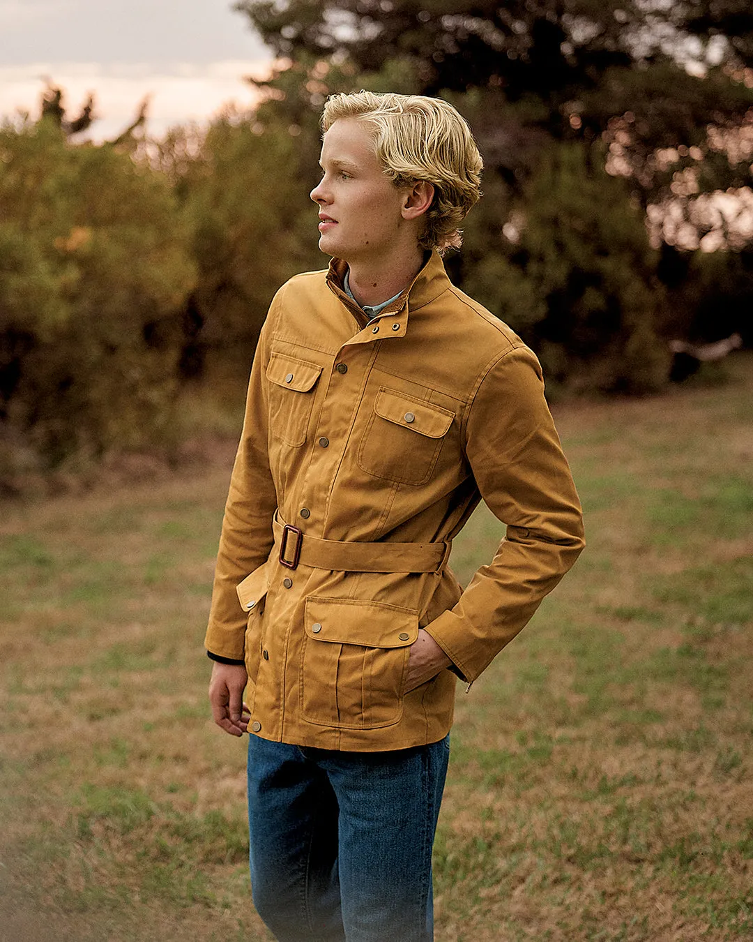 Aberdeen Jacket in Goldenrod Waxed Canvas