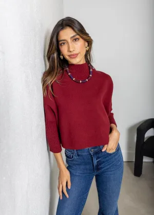 Aja Sweater- Dark Cherry