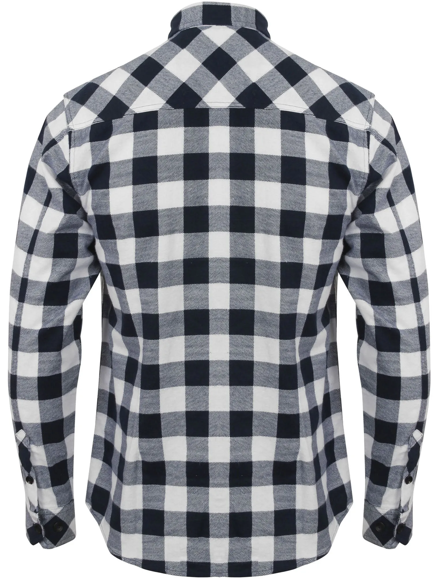 Alhambra Checked Flannel Shirt in White / Navy - Tokyo Laundry