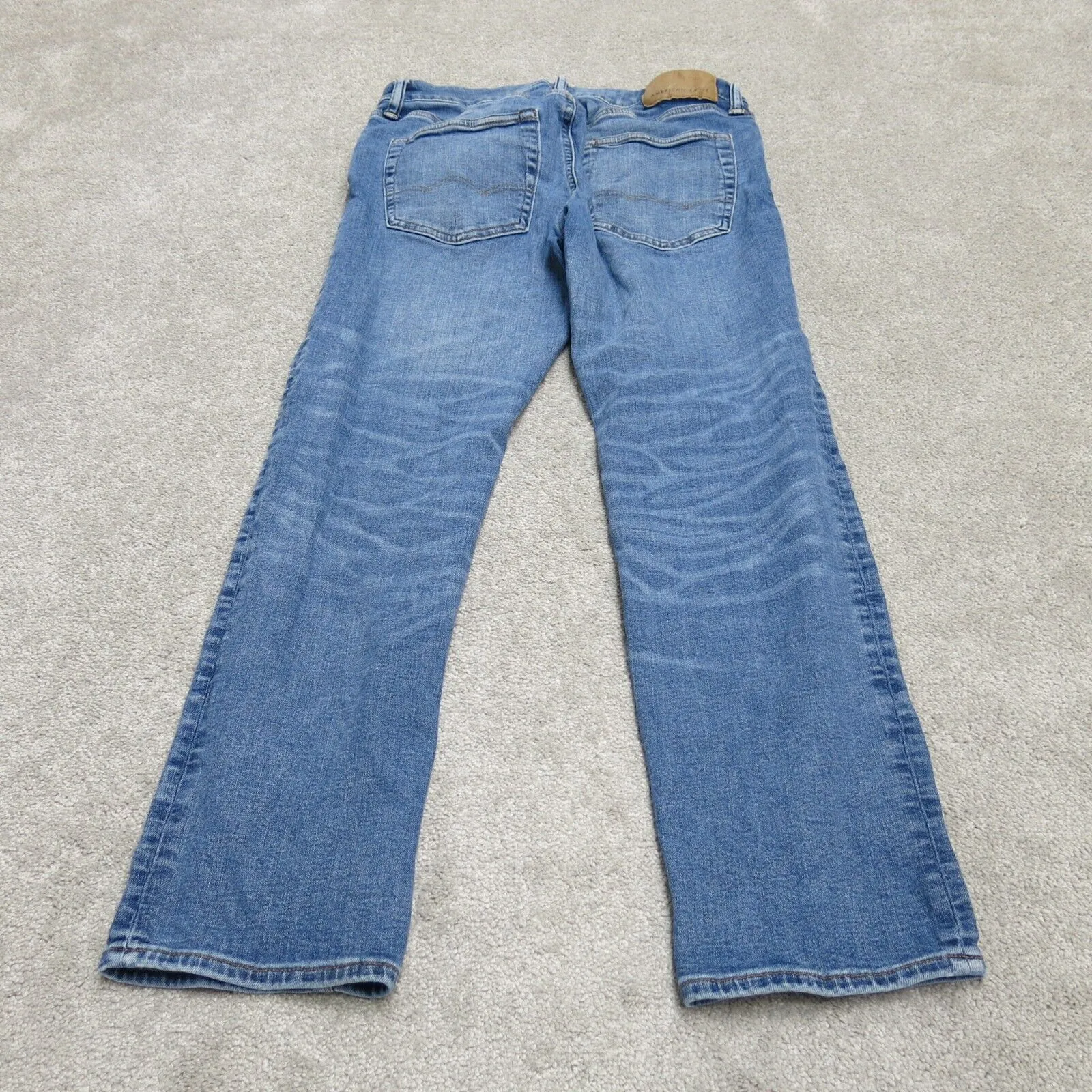 American Eagle Mens Straight Leg Denim Jeans Mid Rise 5 Pocket Blue Size 31 X 30