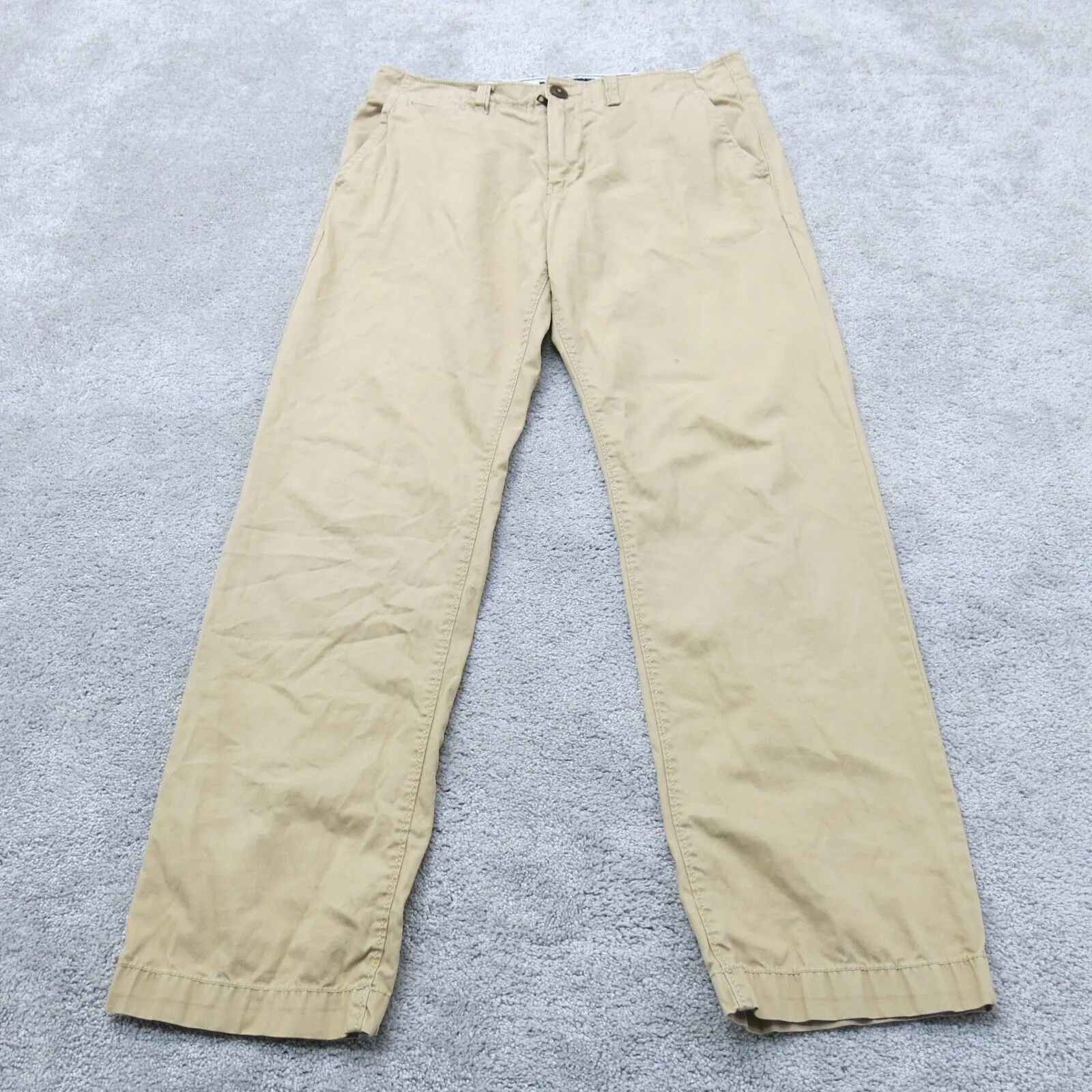 American Eagle Outfitters Mens Chino Pants Straight Leg Beige Ivory SZ W30XL32