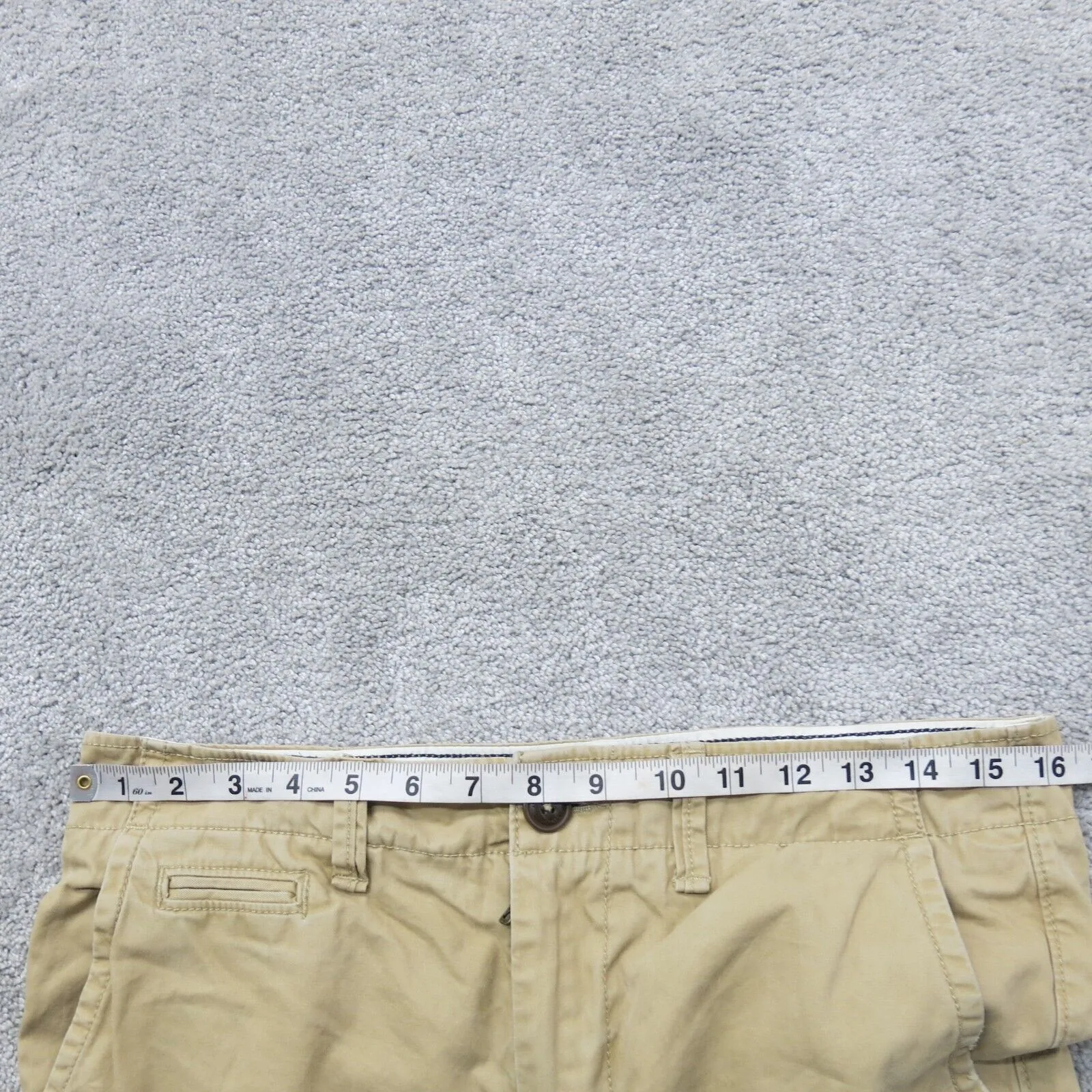 American Eagle Outfitters Mens Chino Pants Straight Leg Beige Ivory SZ W30XL32