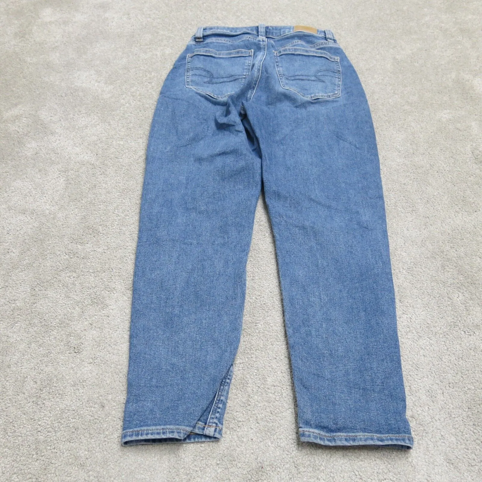 American Eagle Womens Straight Leg Jeans Denim Mid Rise Pockets Blue Size 2