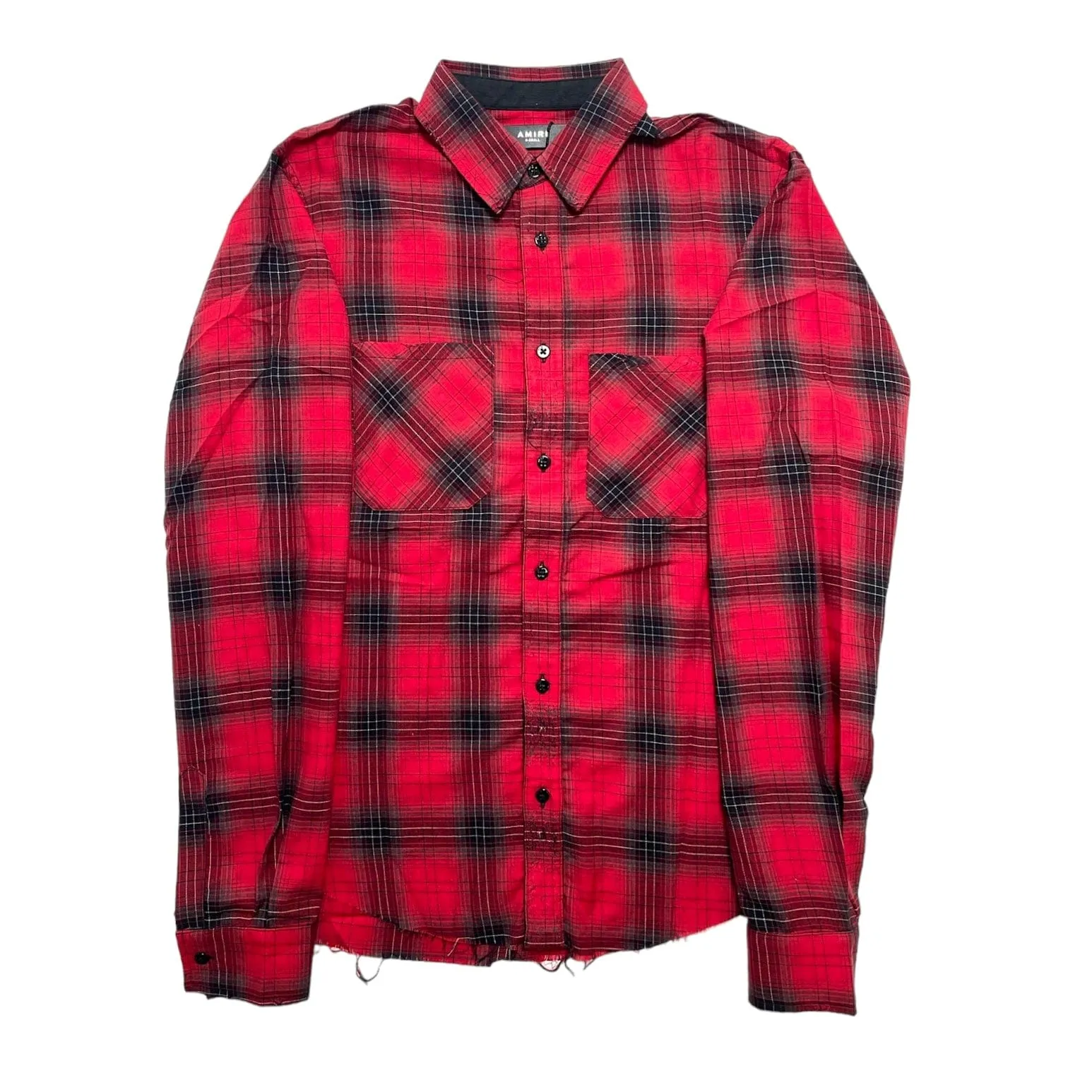 Amiri Core Checked Flannel Button Up Shirt Red Pre-Owned