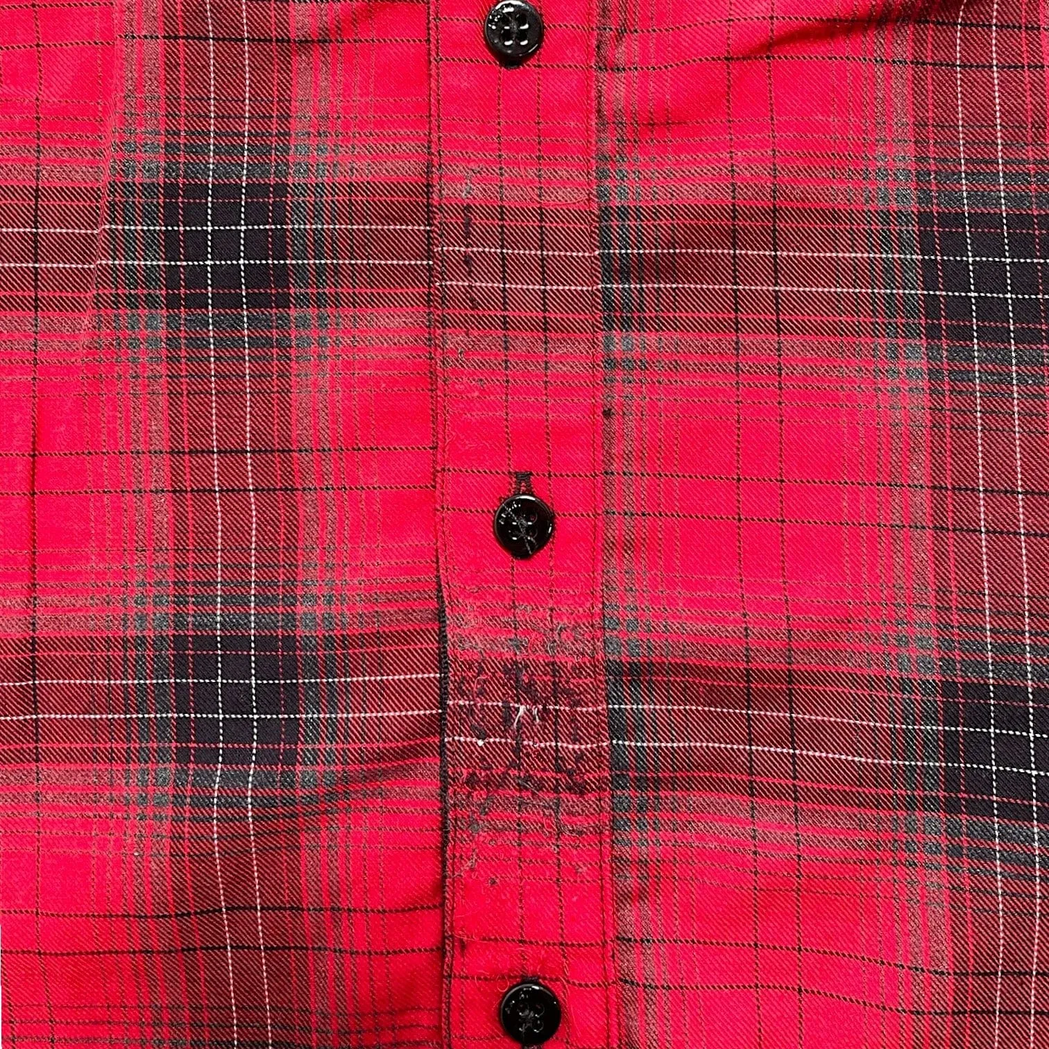 Amiri Core Checked Flannel Button Up Shirt Red Pre-Owned