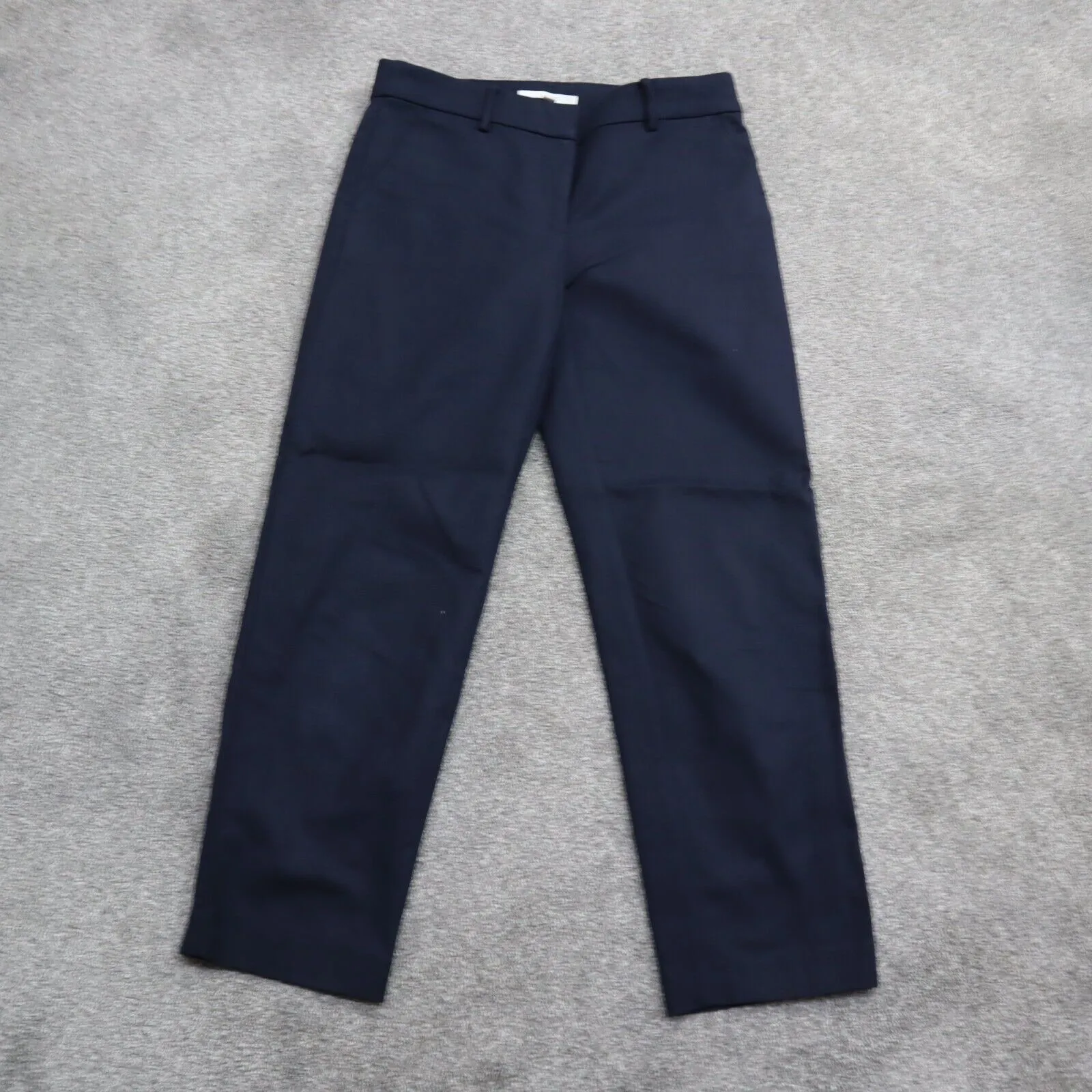 Ann Taylor LOFT Womens Straight Leg Chino Pant Mid Rise Navy Blue Size 2