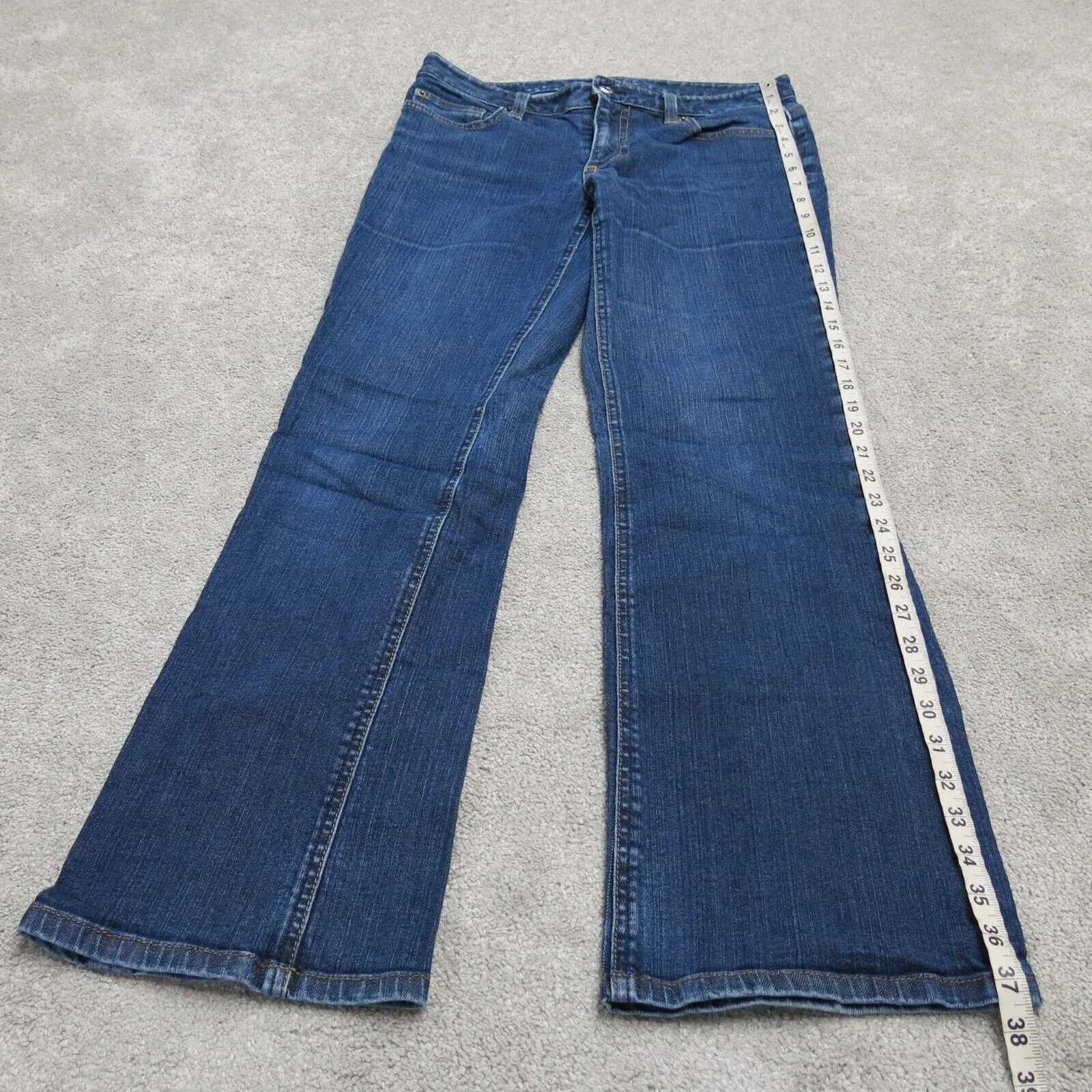 ANN Taylor Womens Boot Cut Jeans Modern Fit Stretch Denim Low Rise Blue Size 6