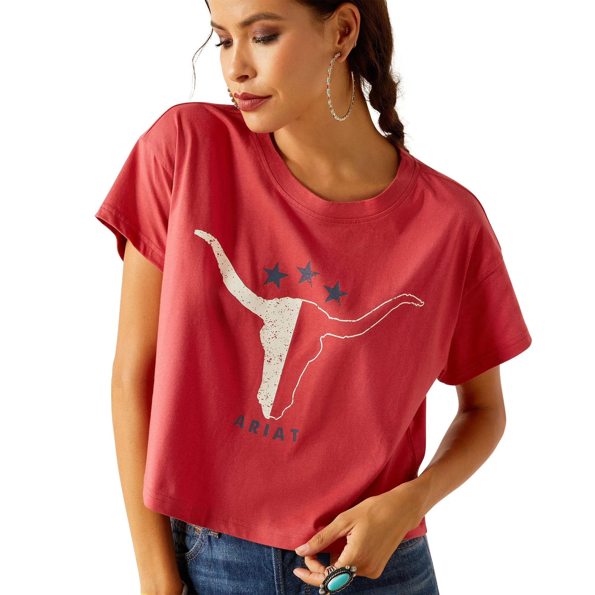 Ariat Ladies Lone Star Garnet Rose Graphic T-Shirt 10051299