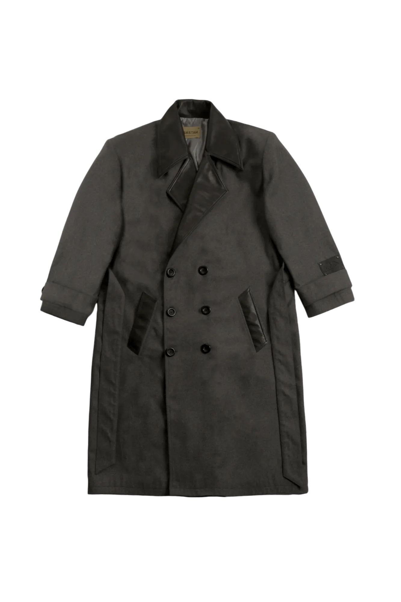 ASH GREY  WOOL TRENCH COAT