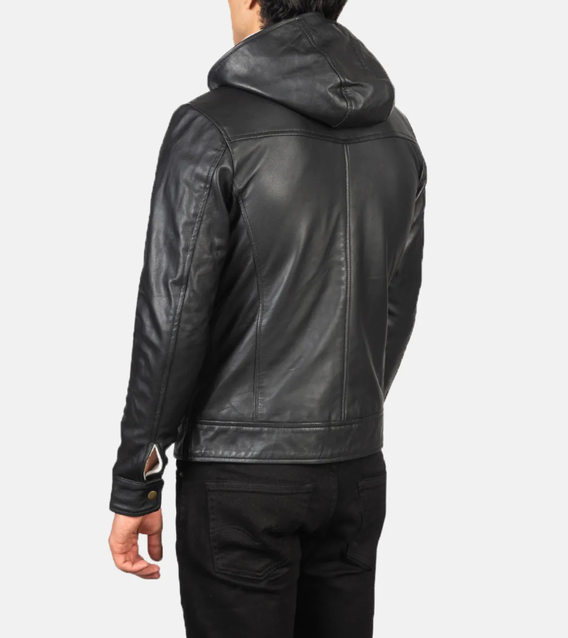 Auckland Hooded Men's Leather Bomber Jacket