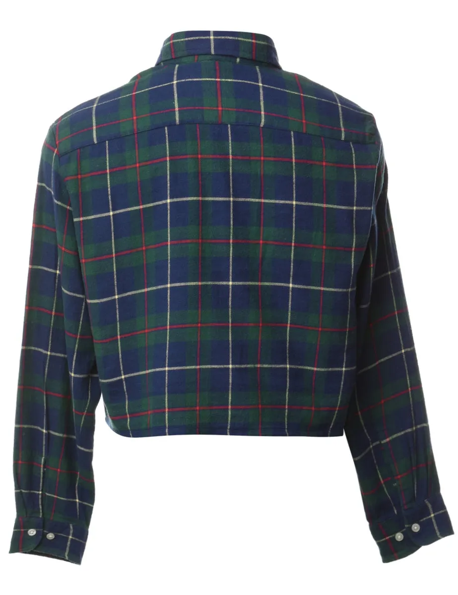 Beyond Retro Reworked Cropped Long Sleeve Flannel Shirt - M