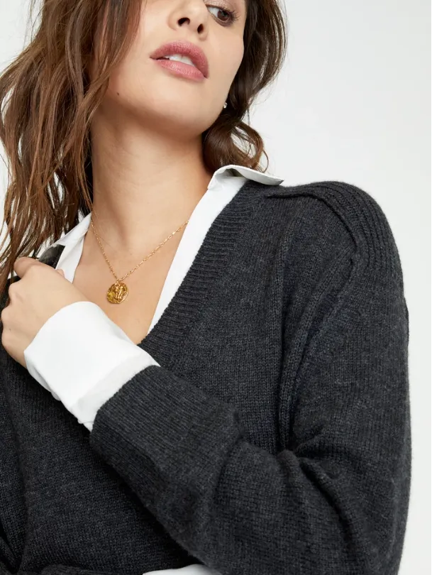 Brochu Walker V-Neck Layered Pullover