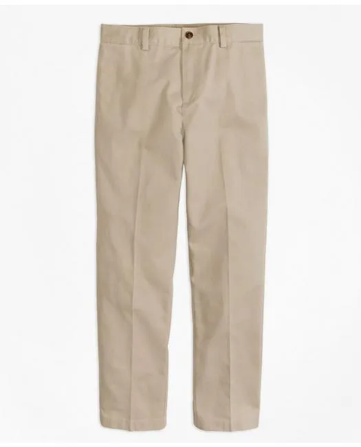 Brooks Brothers Boys Flat-Front Non-Iron Advantage Chino Pants Khaki