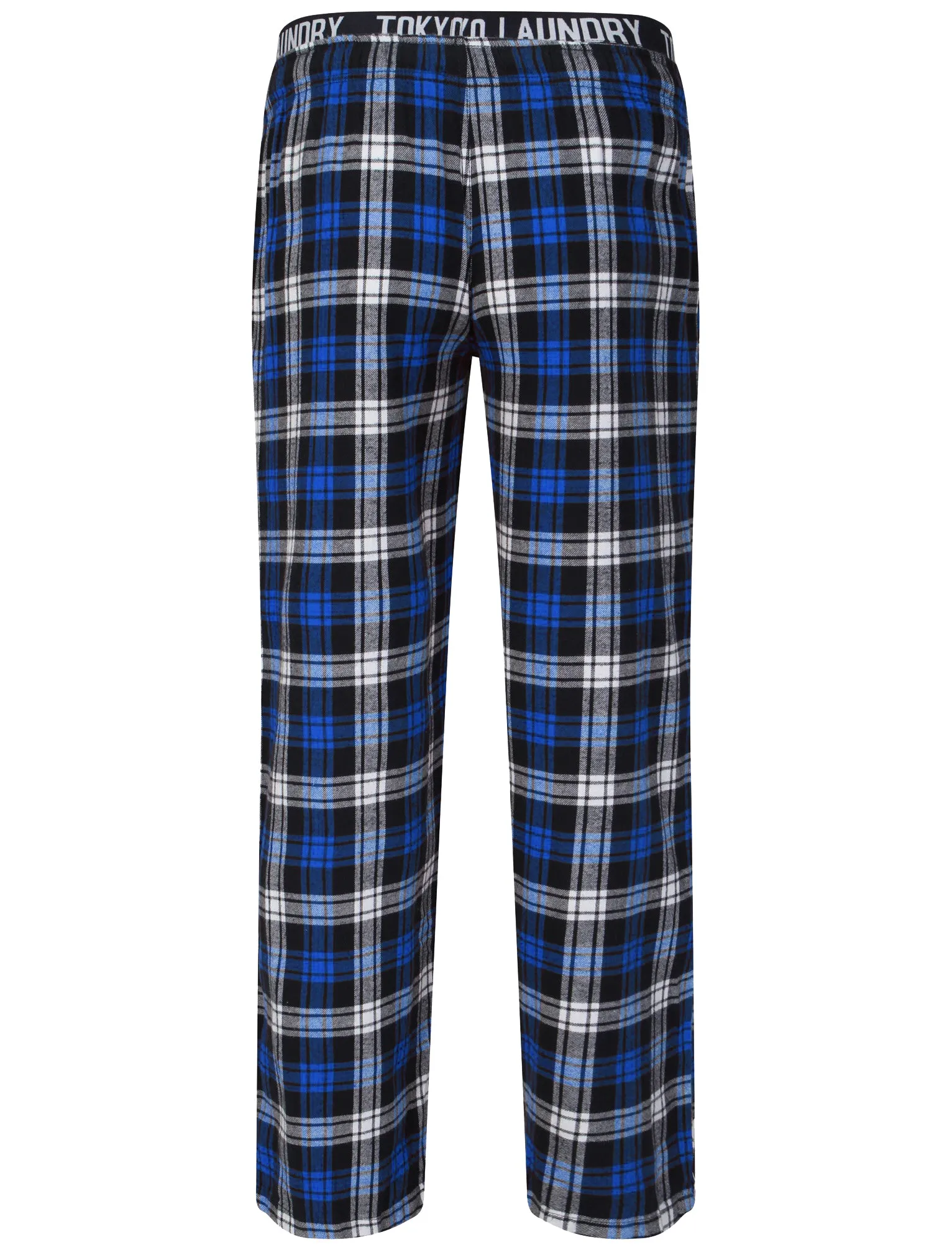 Brush Flannel Lounge Pants in Blue Check - Tokyo Laundry