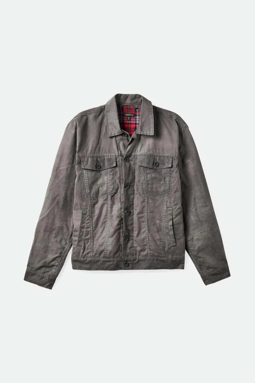 Cable Reserve Waxed Canvas Trucker Jacket - Charcoal