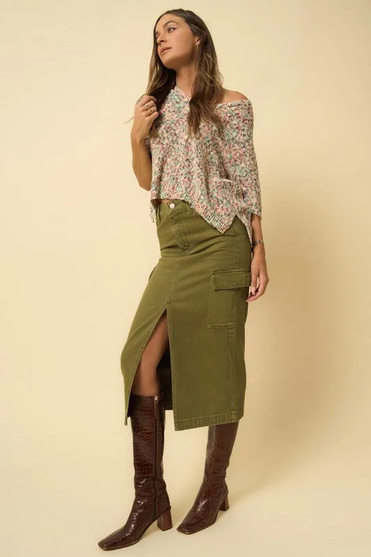 Cargo Midi Skirt