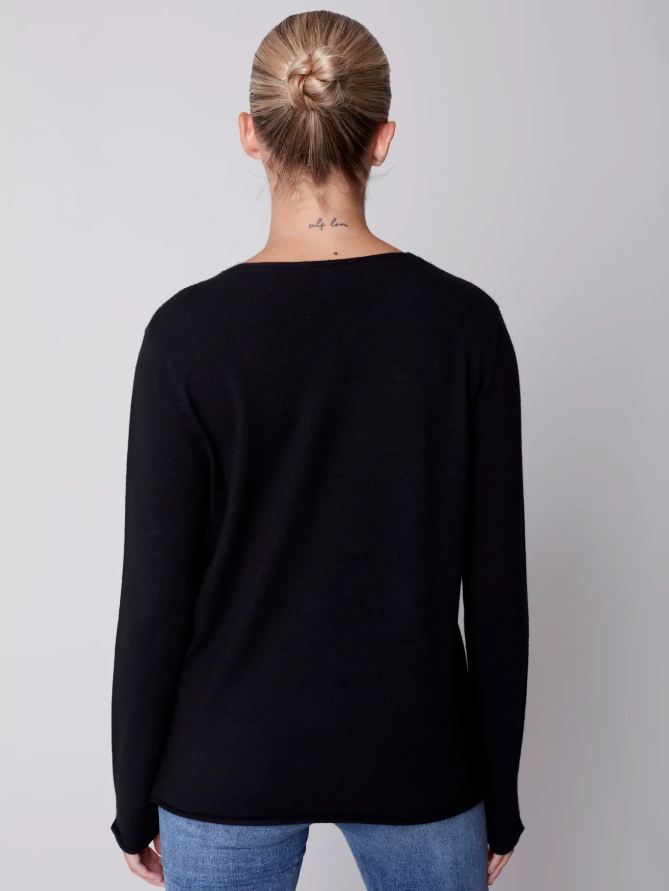 Charlie B - V-Neck Sweater - Black