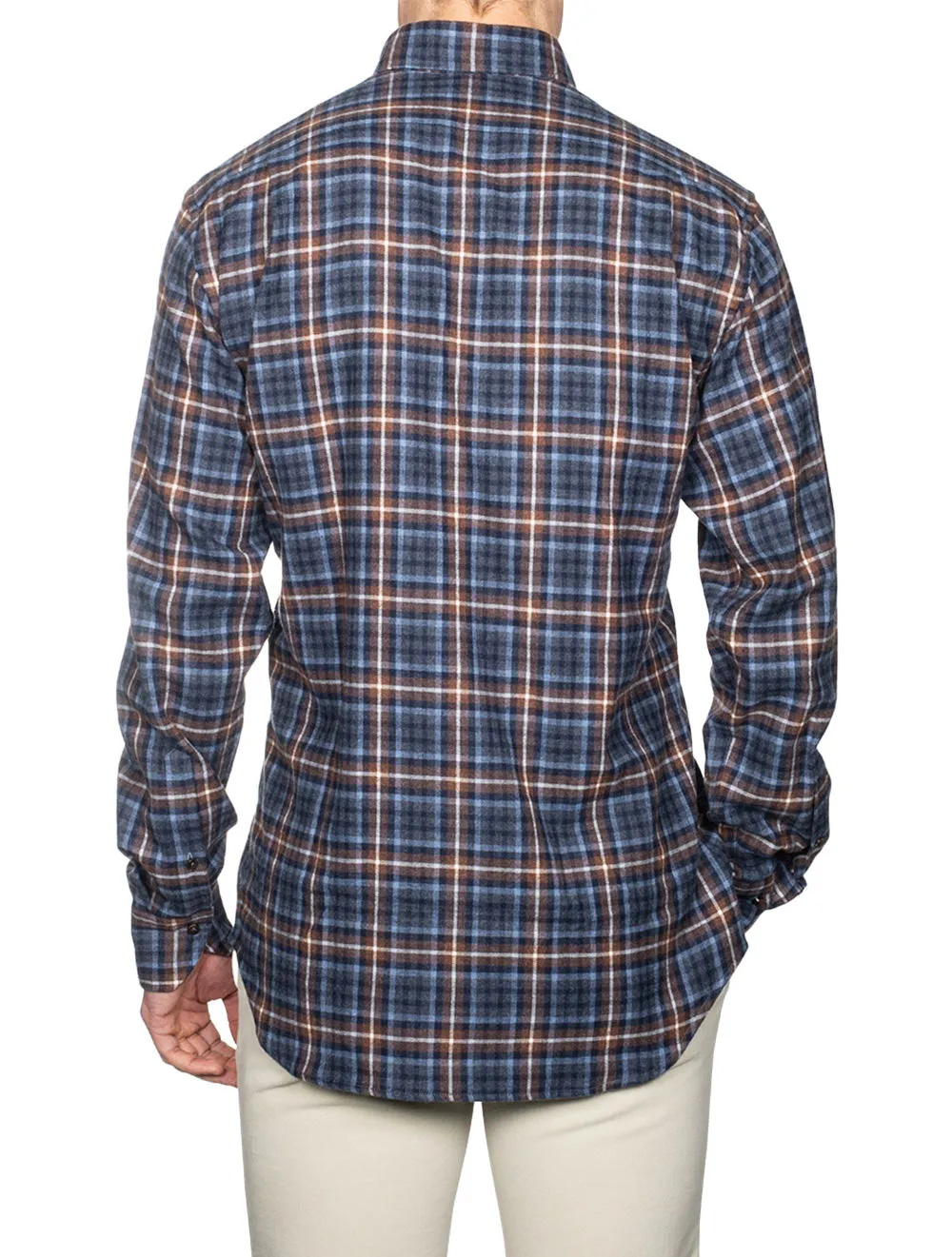 Checked Flannel Shirt Brown