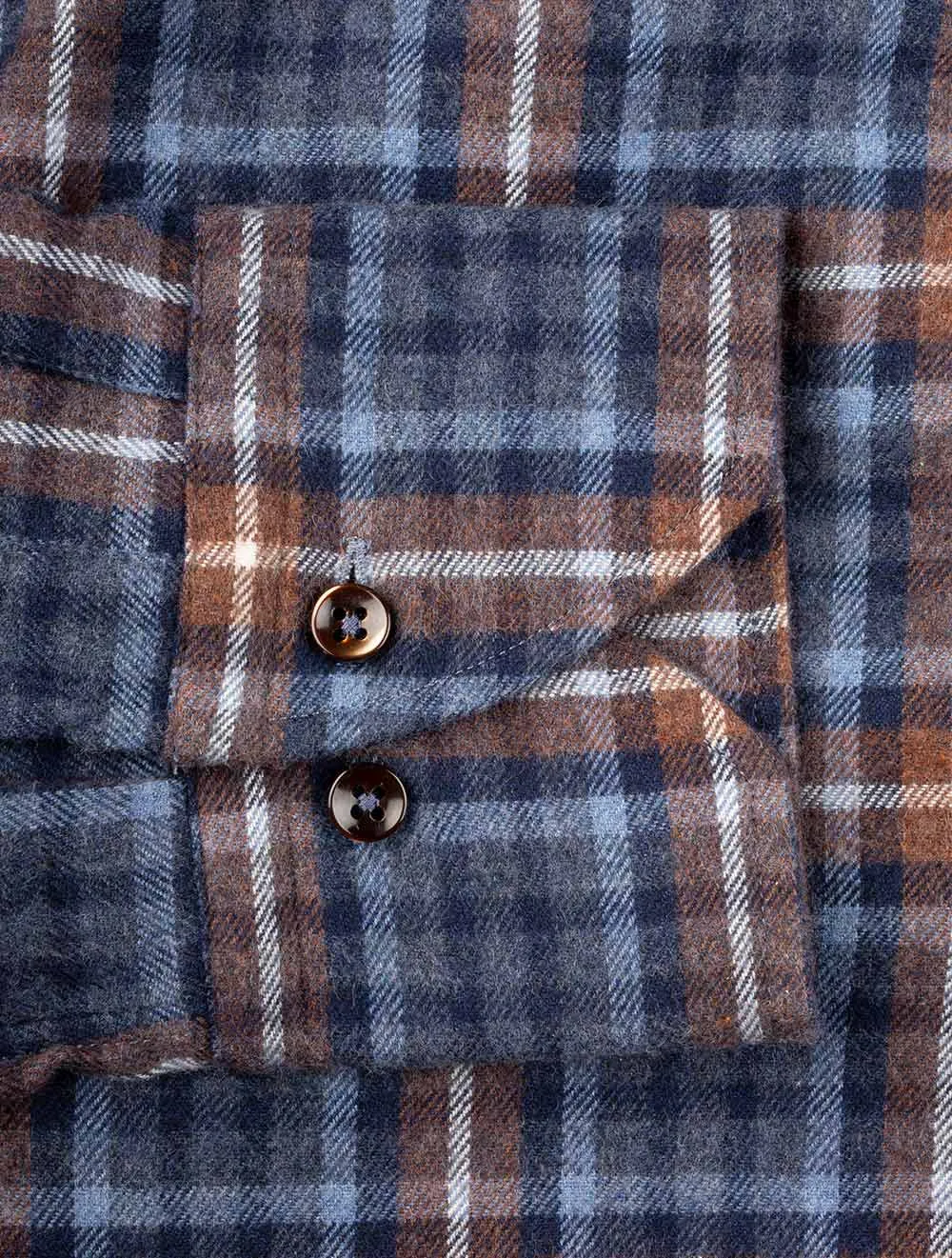 Checked Flannel Shirt Brown