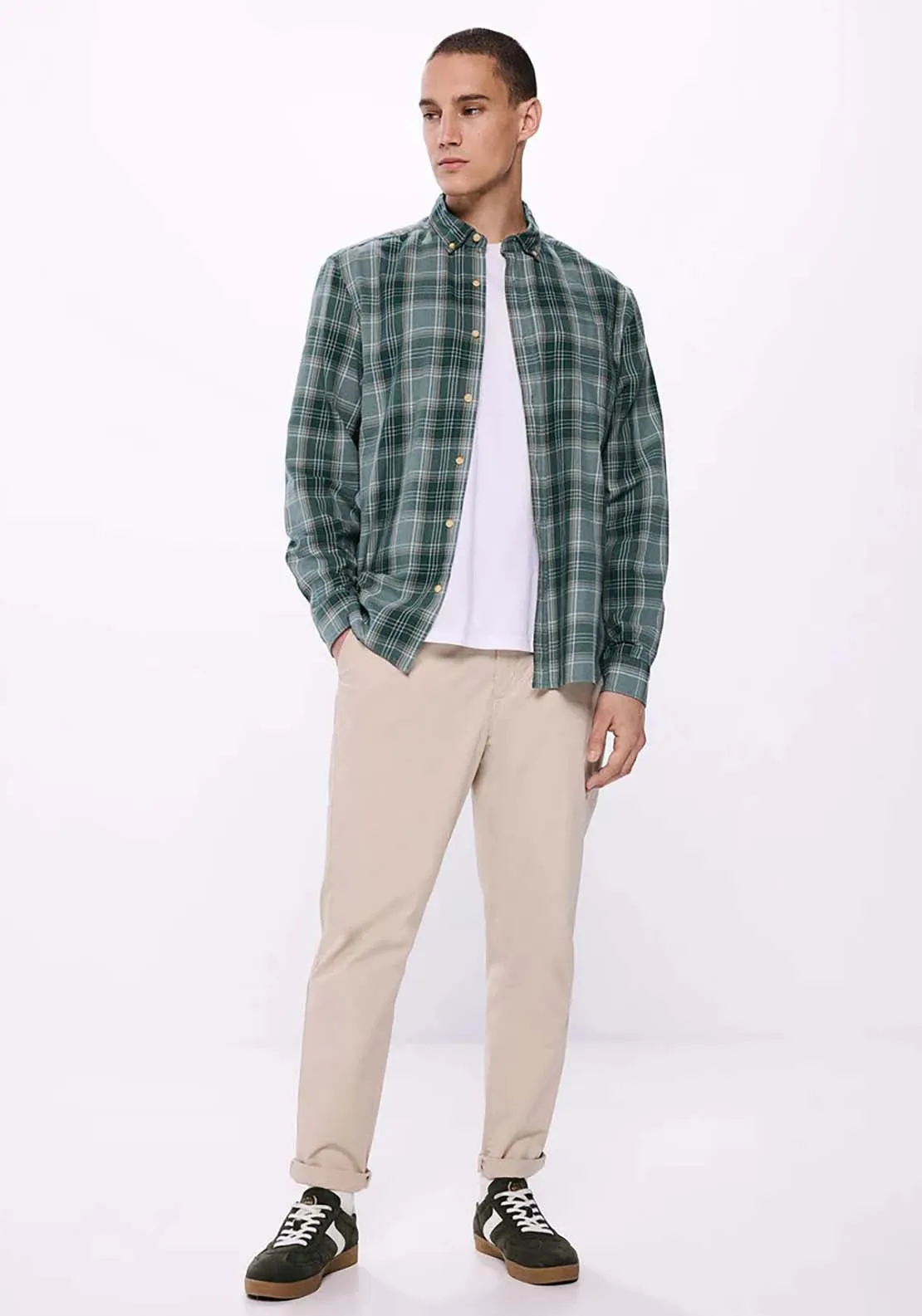 Checked Flannel Shirt - Green