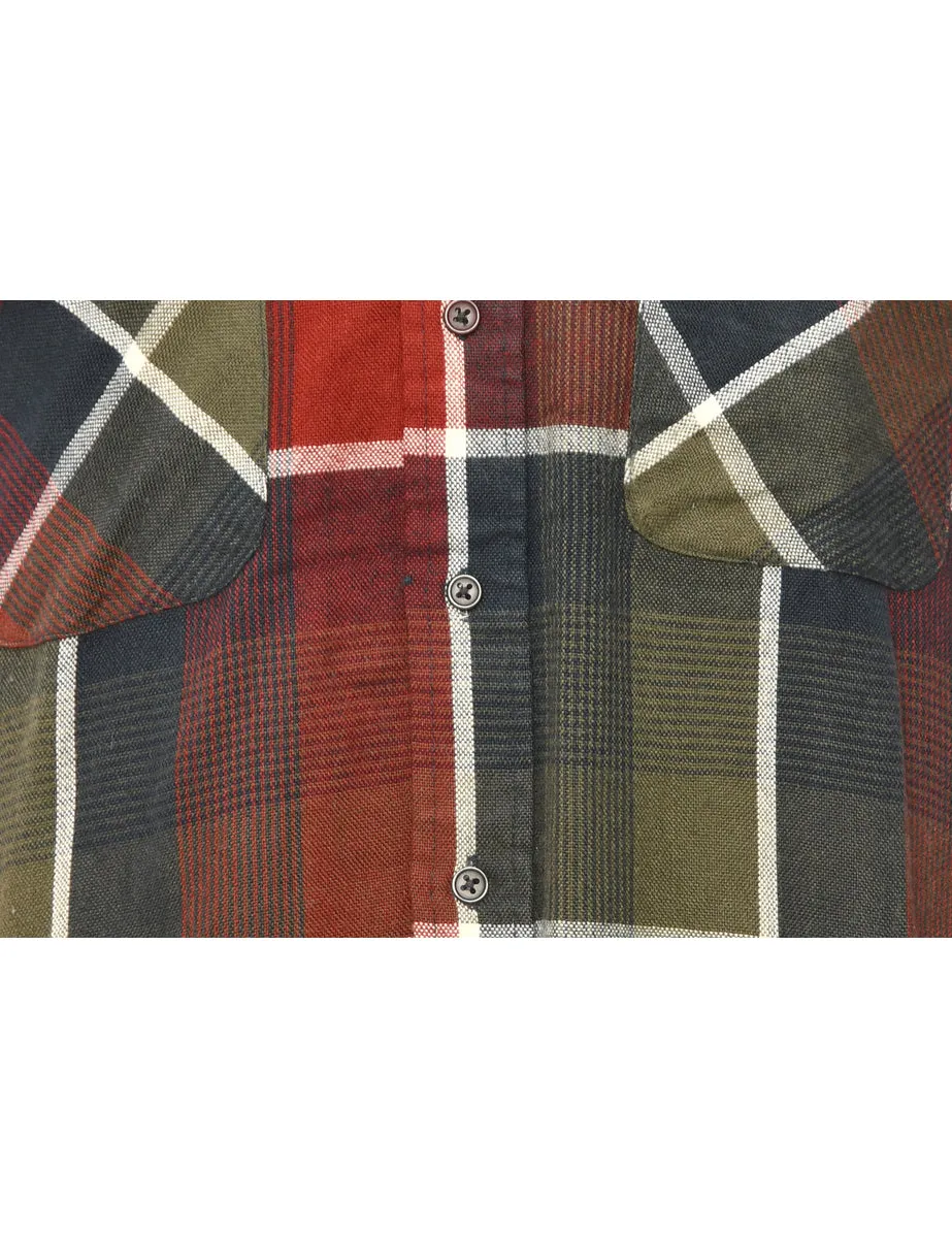 Checked Multi Colour Flannel Shirt - M