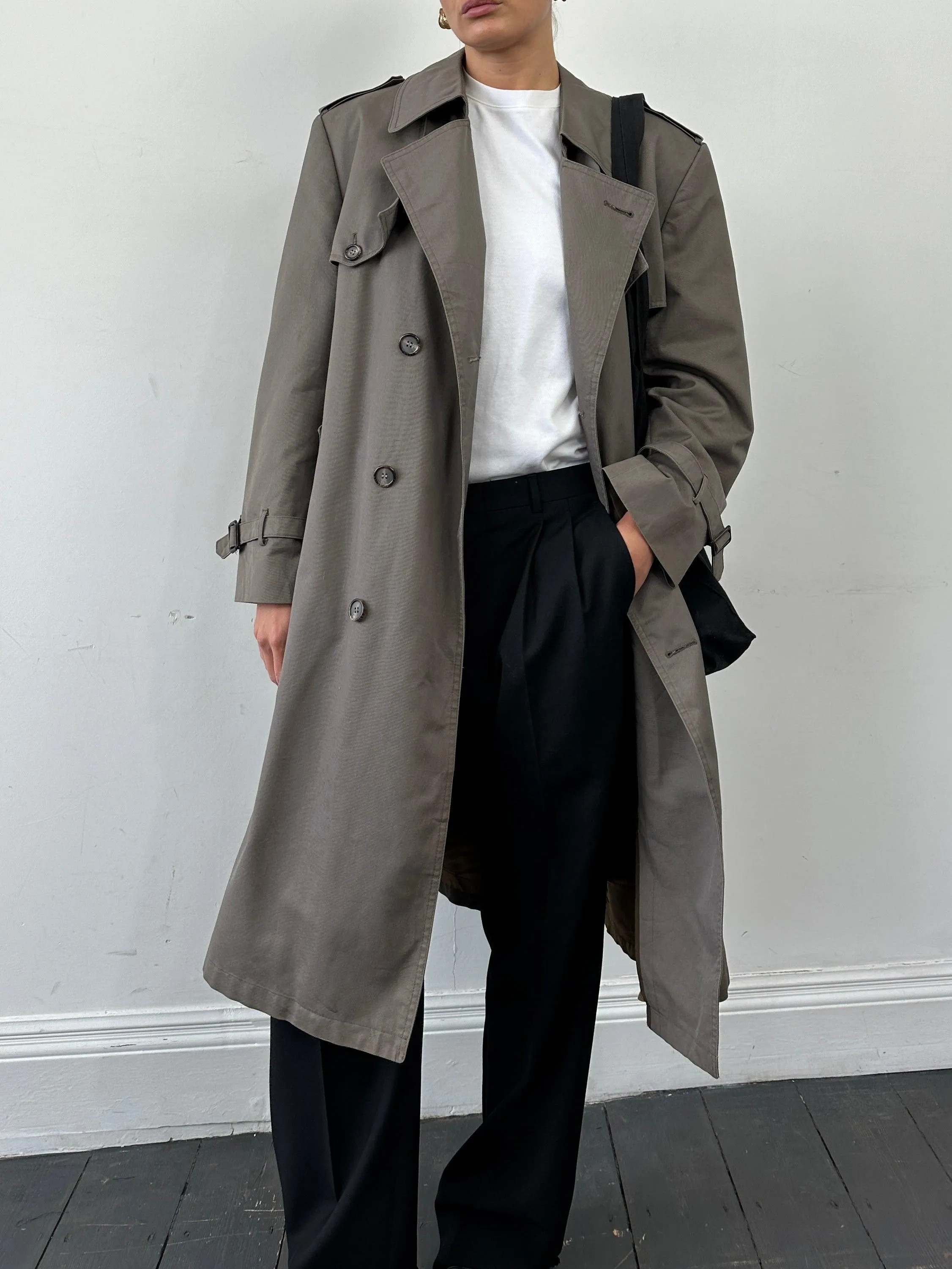 Christian Dior Monsieur Double Breasted Belted Trench Coat - M/L