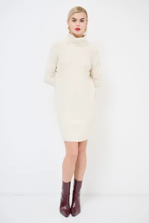 Classic turtleneck ribbed sweater dress wholesale