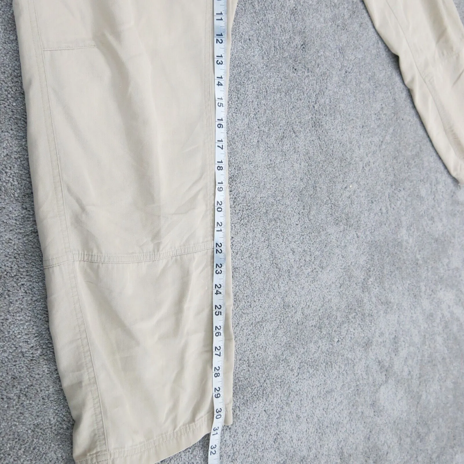 Columbia Men Chino Pant Straight Leg Mid Rise Pockets Cream Ivory Size Large