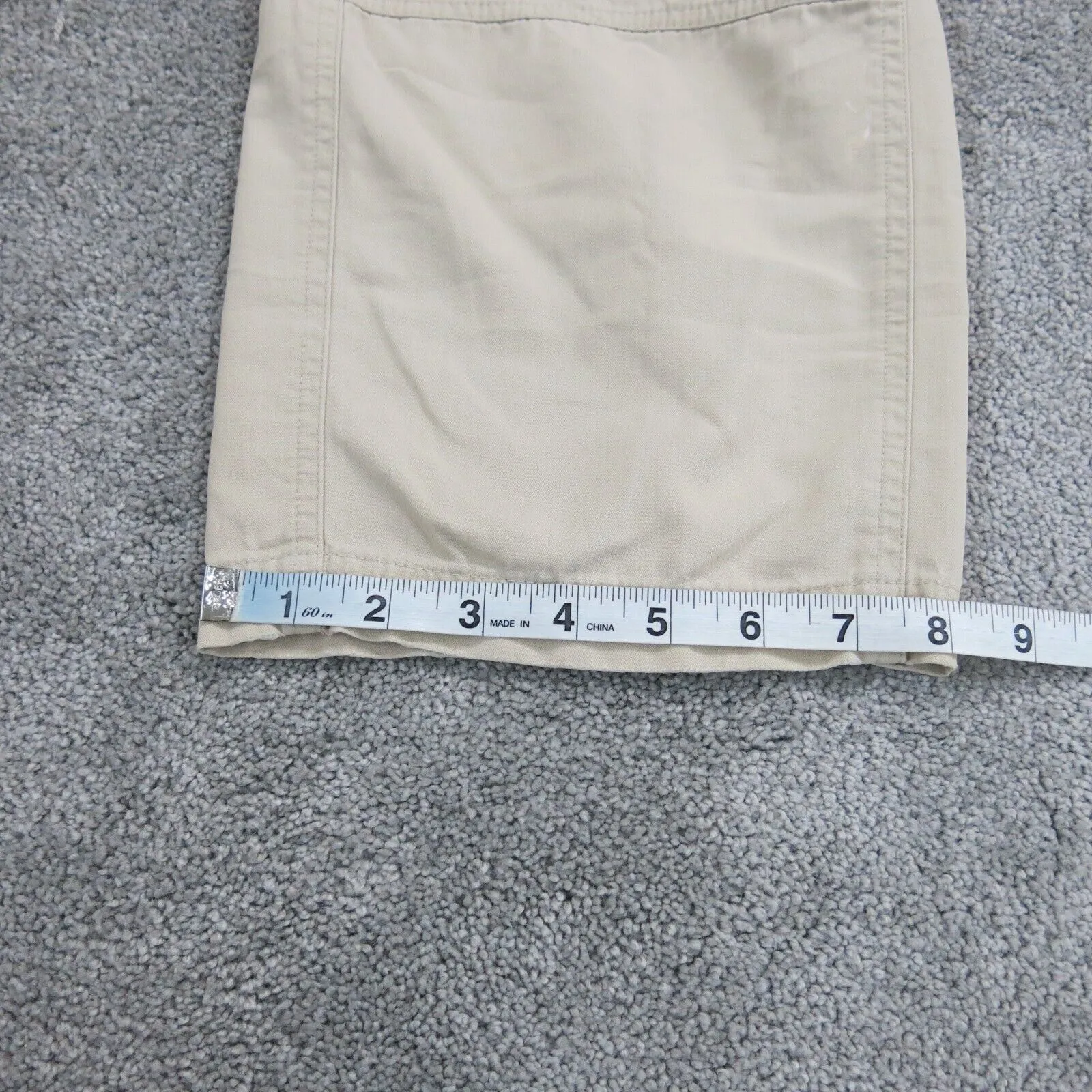 Columbia Men Chino Pant Straight Leg Mid Rise Pockets Cream Ivory Size Large