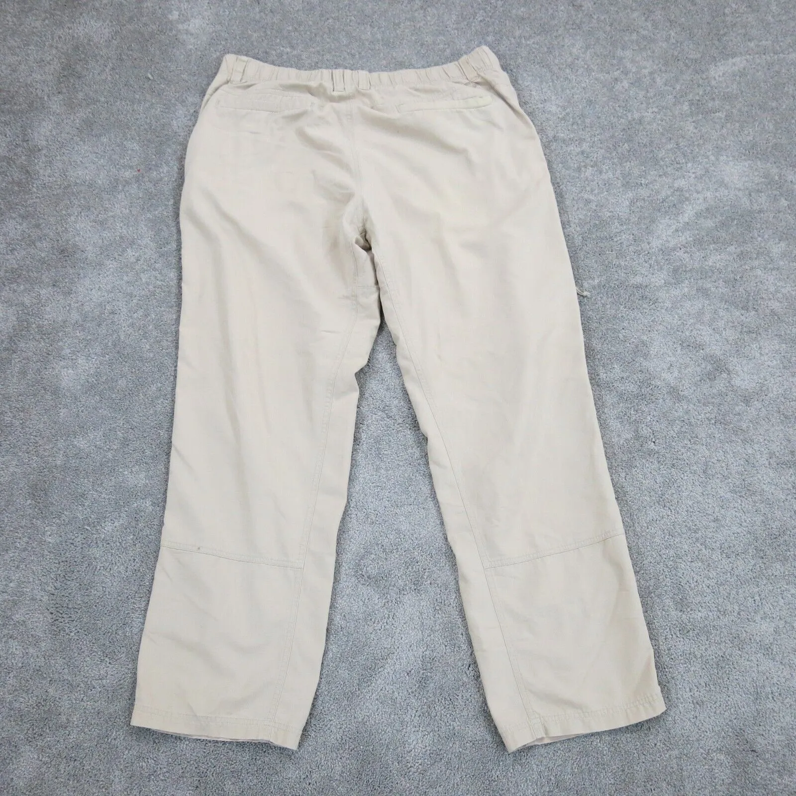 Columbia Men Chino Pant Straight Leg Mid Rise Pockets Cream Ivory Size Large