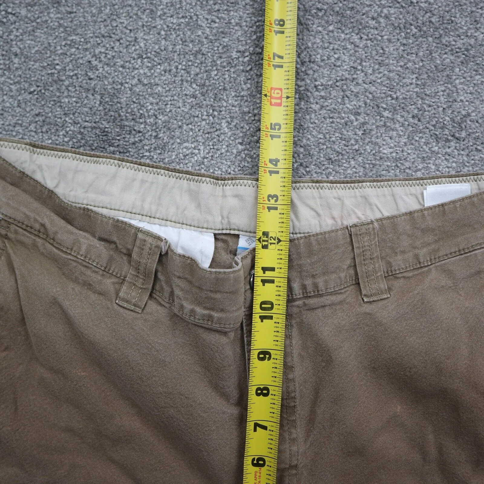 Columbia Sportswear Mens Straight Leg Chino Pants Mid Rise Pockets Tan W38/L30