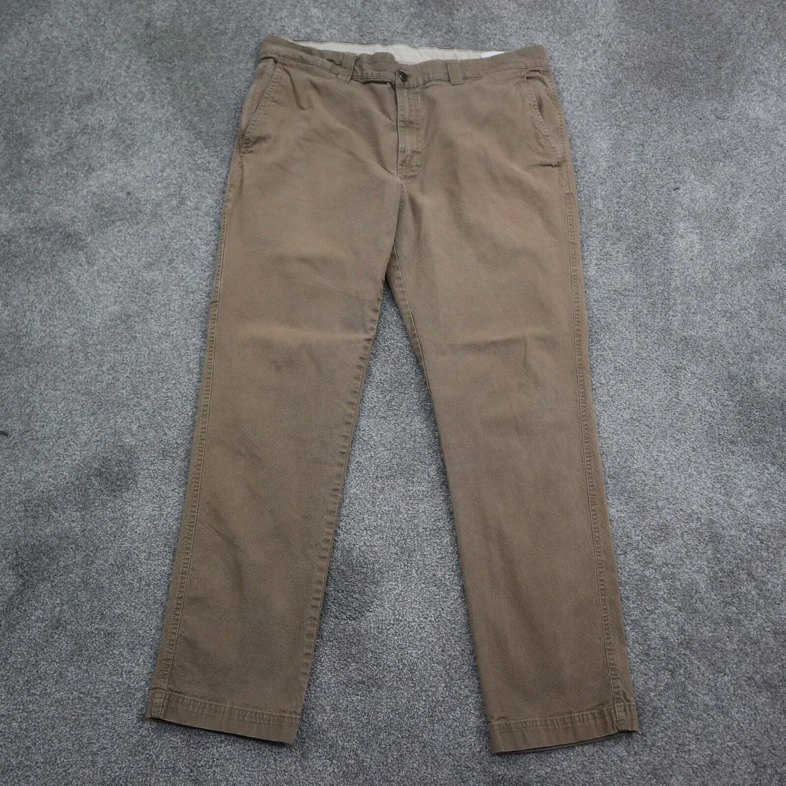 Columbia Sportswear Mens Straight Leg Chino Pants Mid Rise Pockets Tan W38/L30