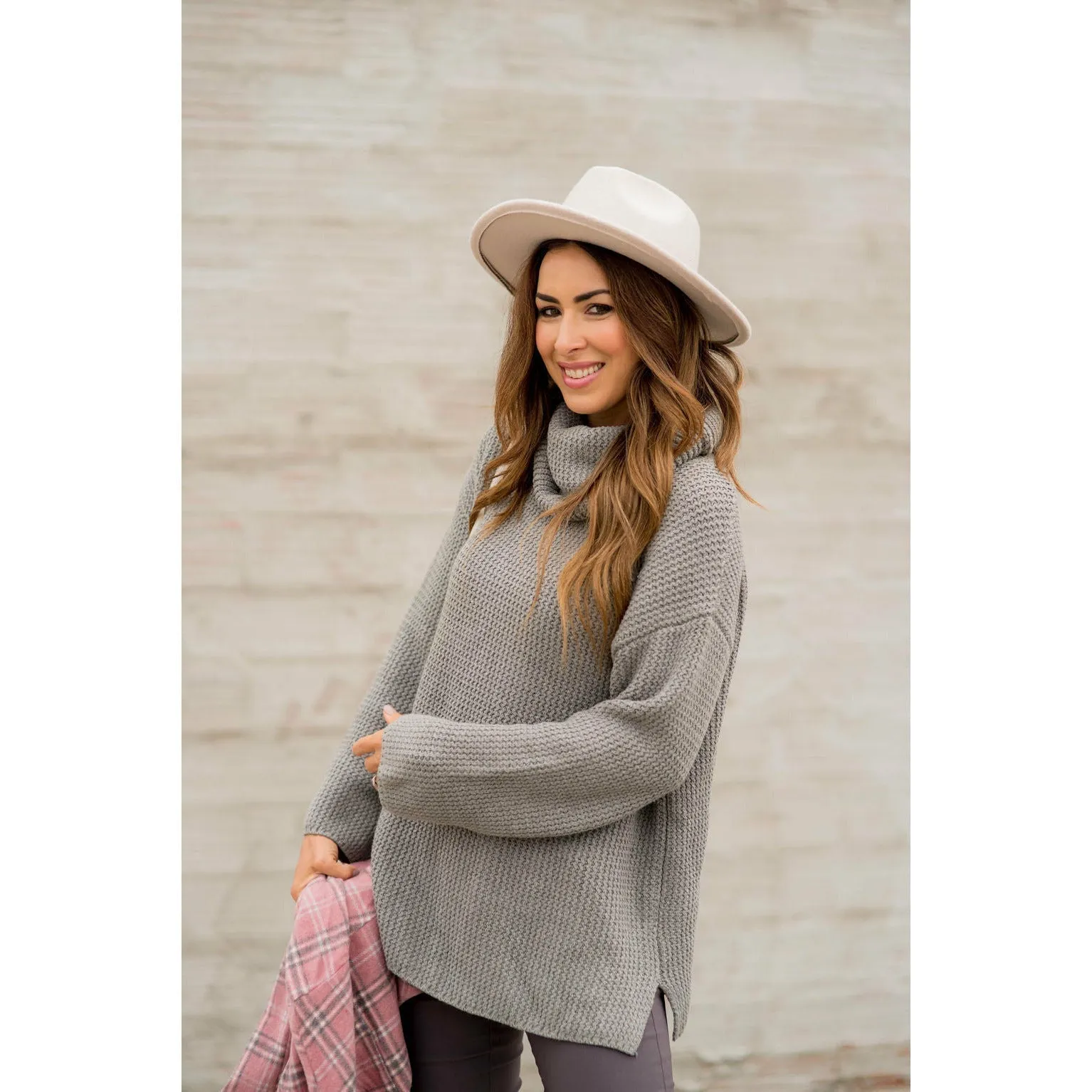 Cowl Neck Knit Sweater