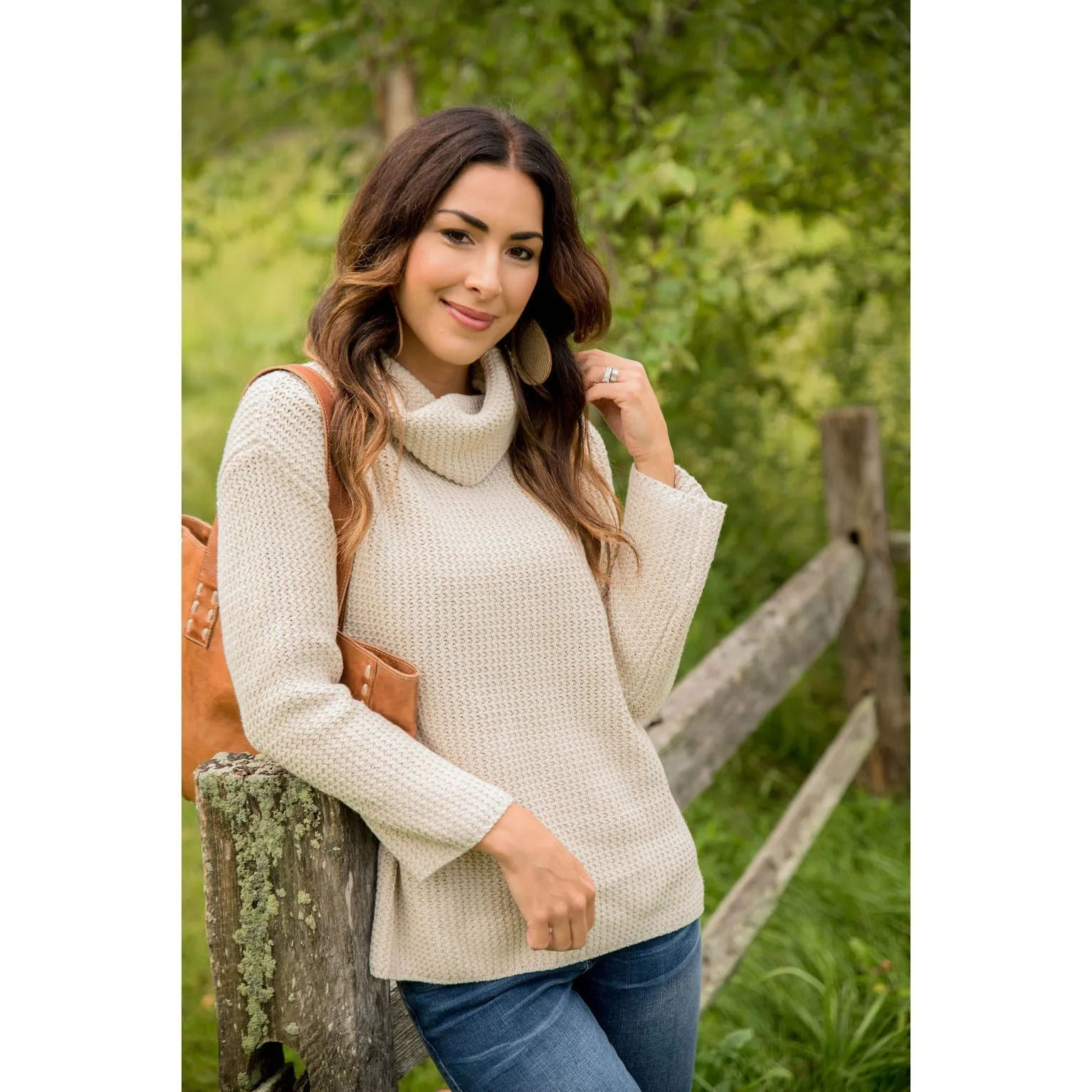 Cowl Neck Knit Sweater