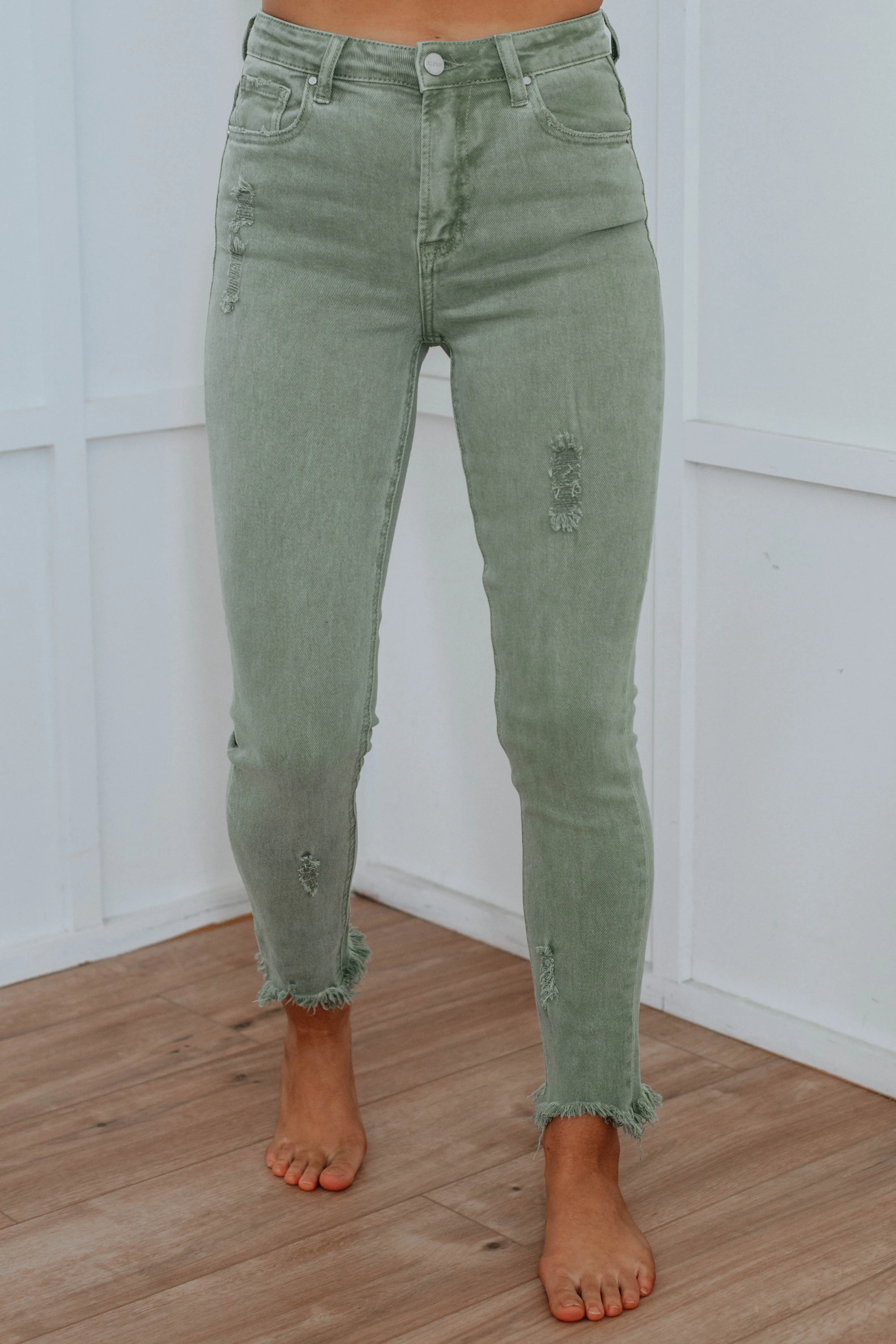 Daisie Risen Jeans - Olive