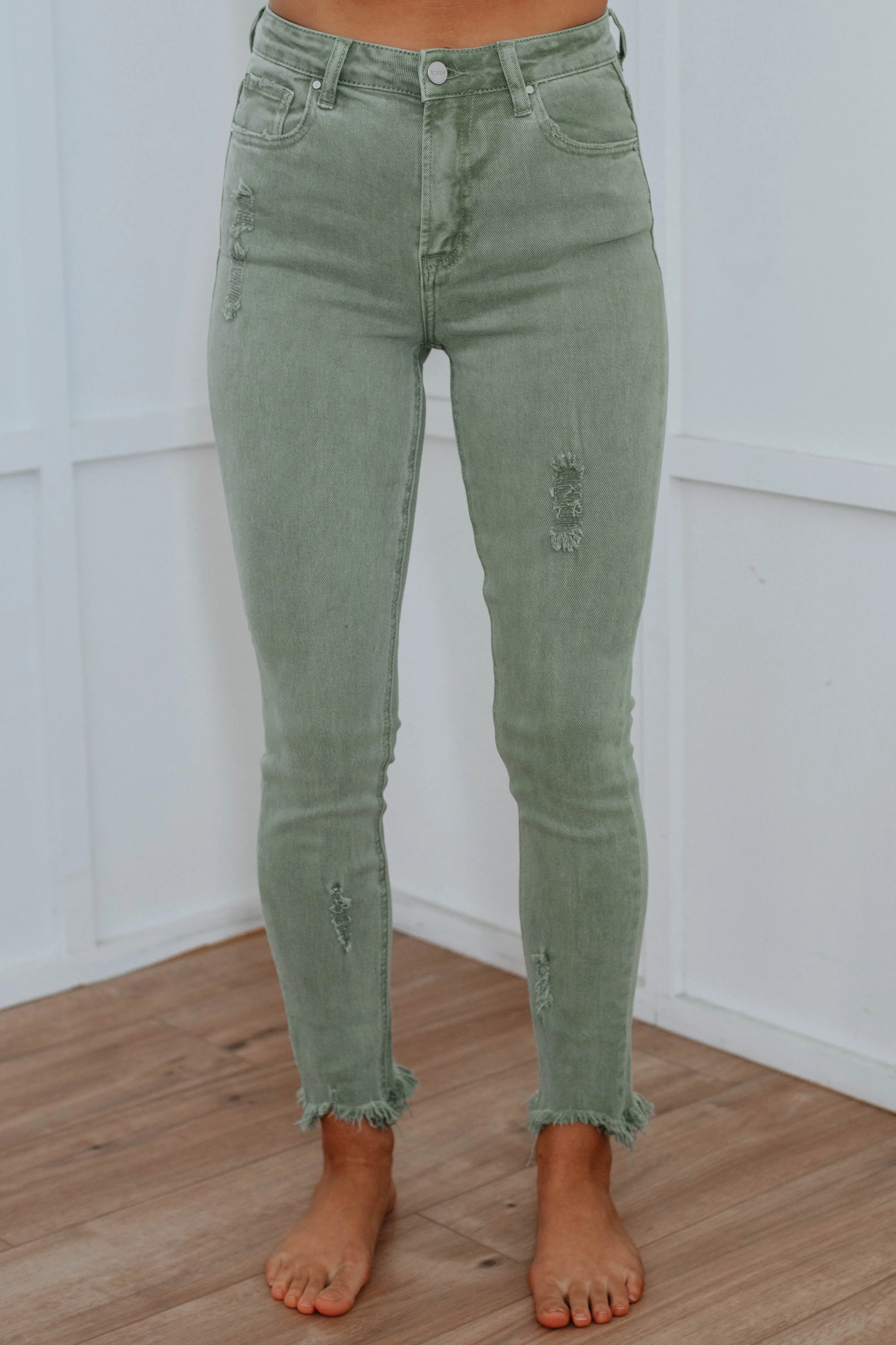 Daisie Risen Jeans - Olive