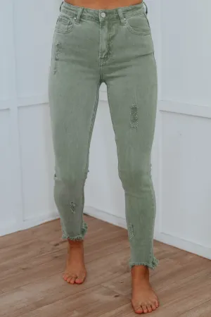 Daisie Risen Jeans - Olive