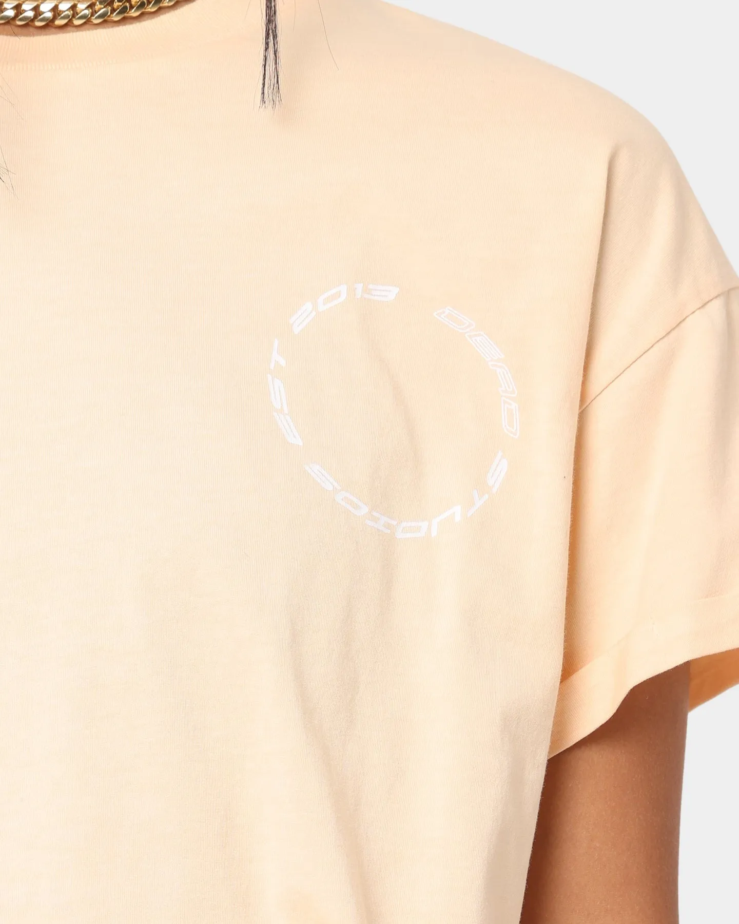 Dead Studios Women's Razor Wire Crop T-Shirt Peach