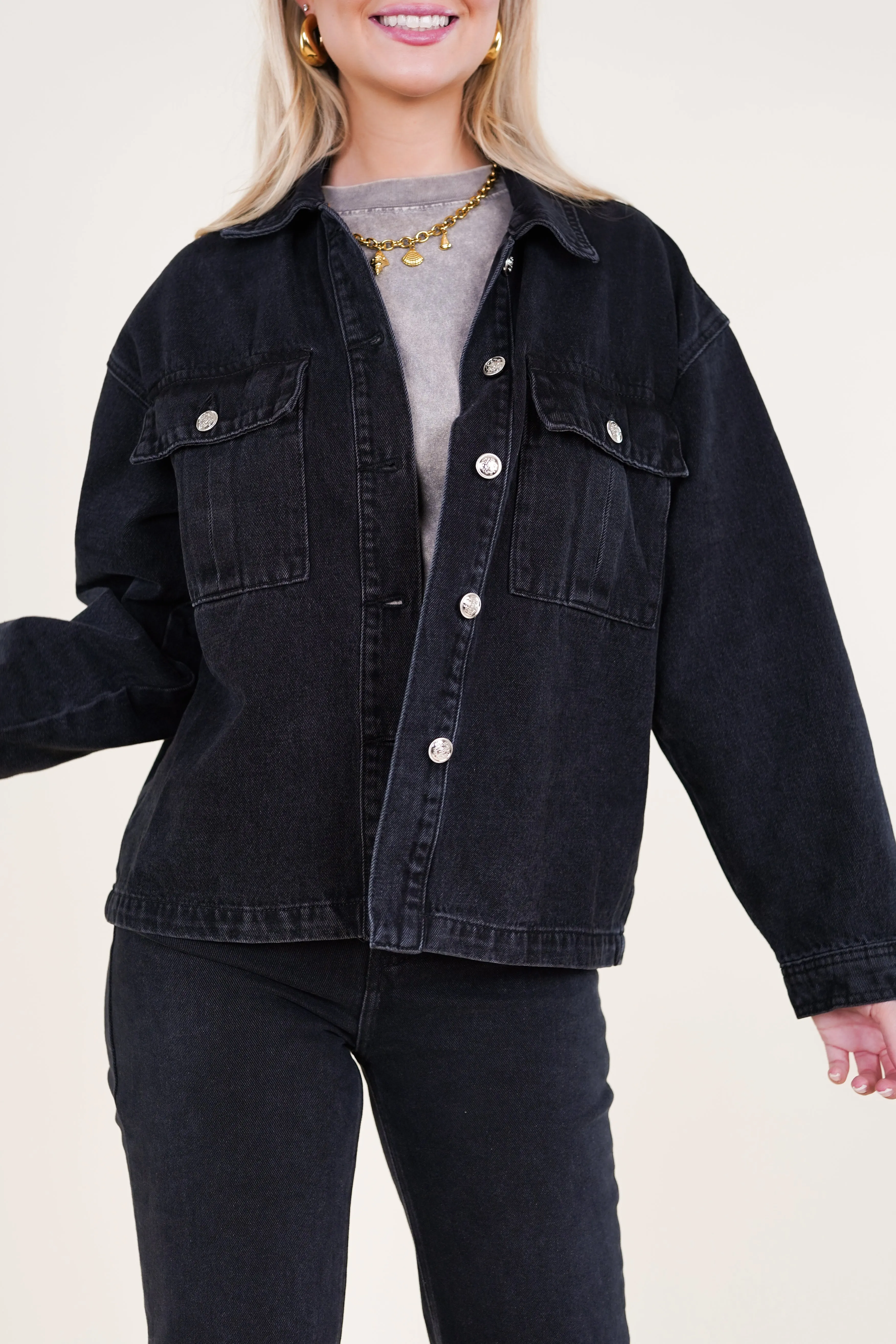 Denim jacket zwart - Channa