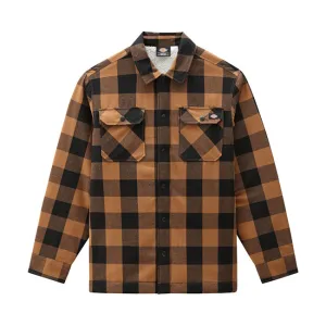 Dickies Sherpa Lined Sacramento Shirt Brown Duck