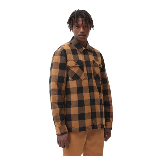 Dickies Sherpa Lined Sacramento Shirt Brown Duck