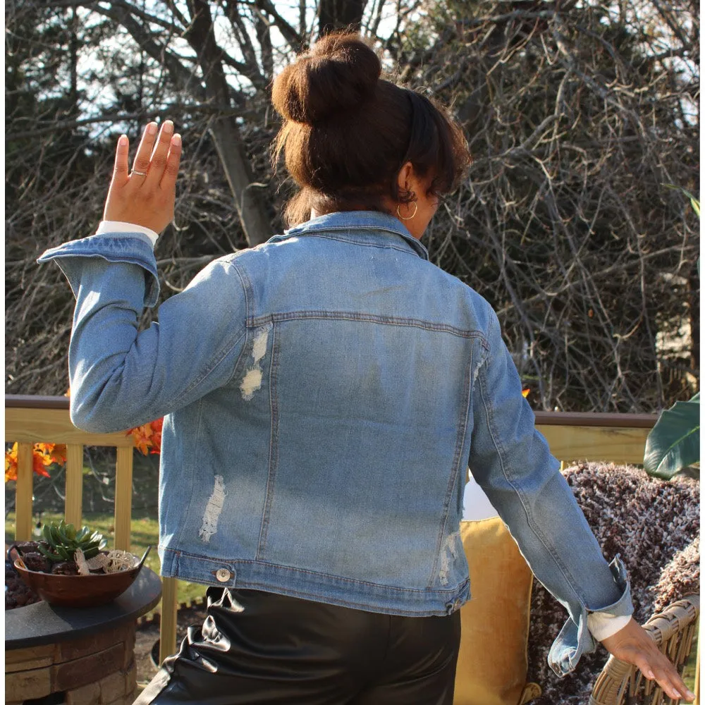 Distressed Denim Jacket